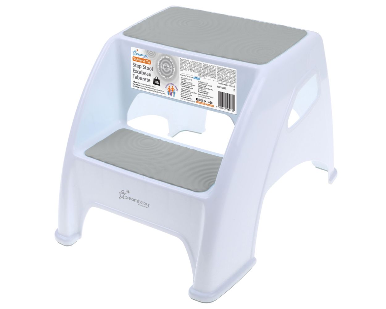NEW TODDLER & ME 2 STEP STOOL - GREY - PB