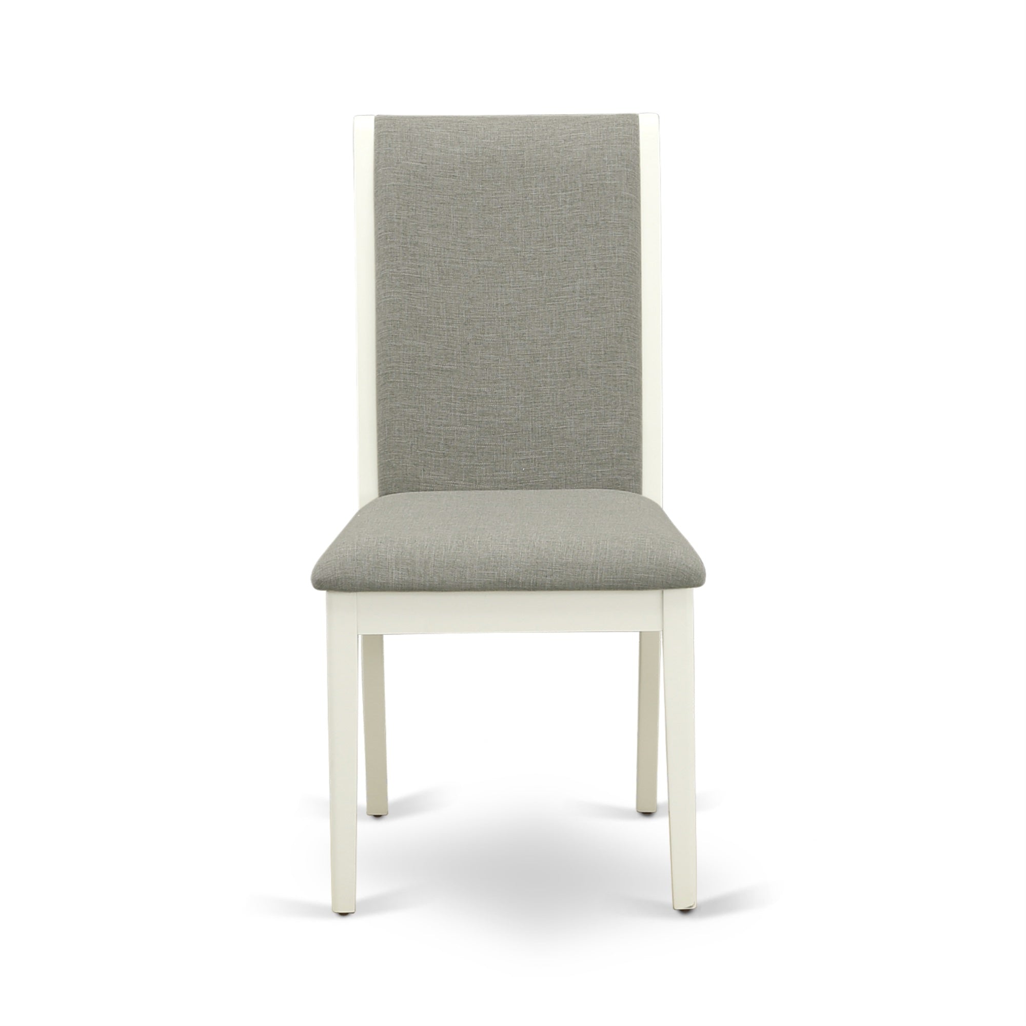 Lancy Parson Chair With Linen White Leg And Shitake Fabric Color