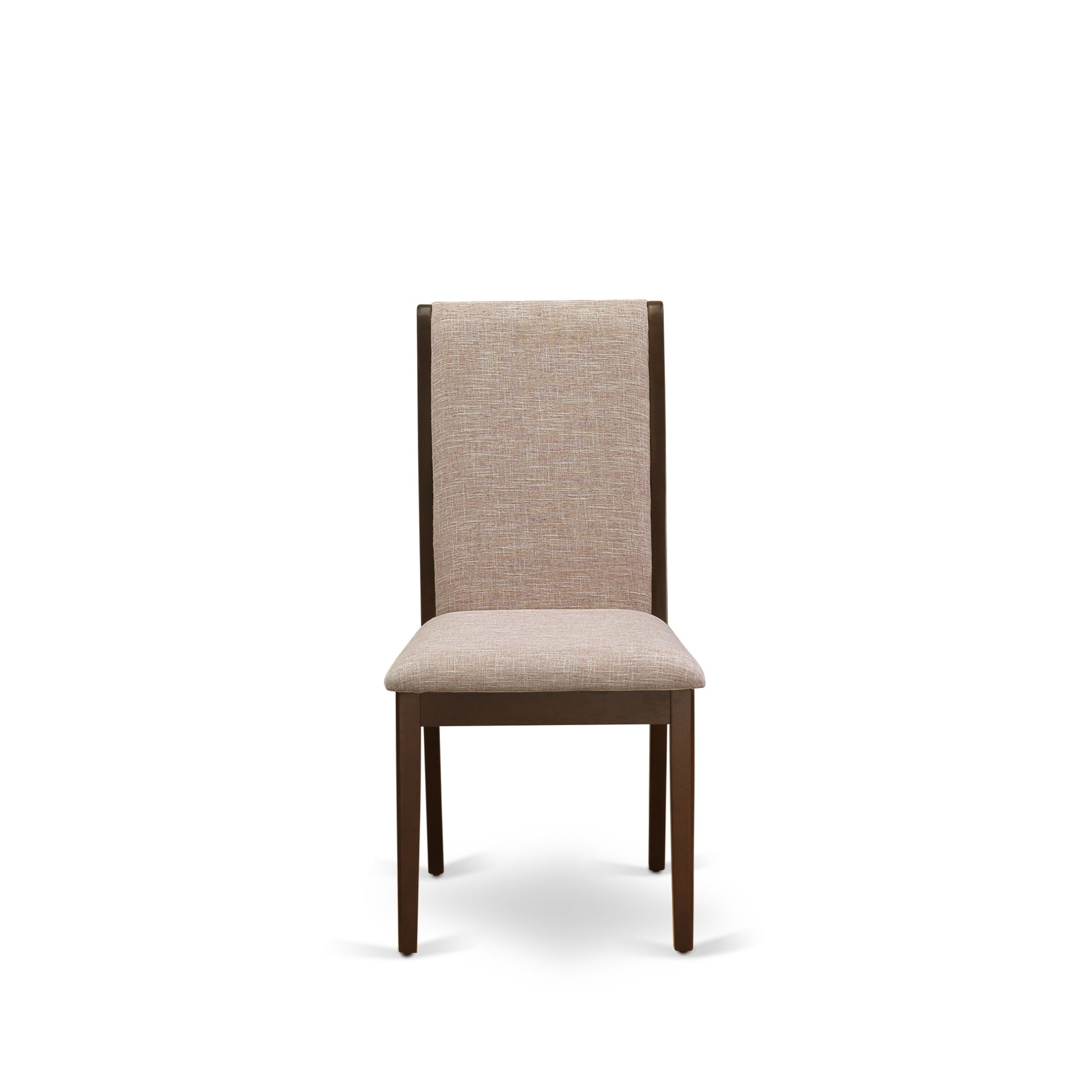 Lancy Parson Chair With Mahogany Leg And Light Tan Fabric Color