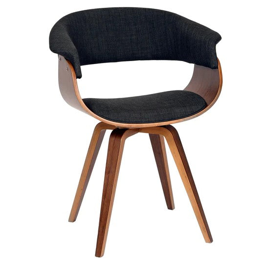 Summer Chair: Charcoal Fabric & Walnut Wood | Comfortable & Elegant | Perfect For Small Spaces | Versatile Dining, Kitchen, Or Office Chair | Easy Assembly | 1-Year Warranty