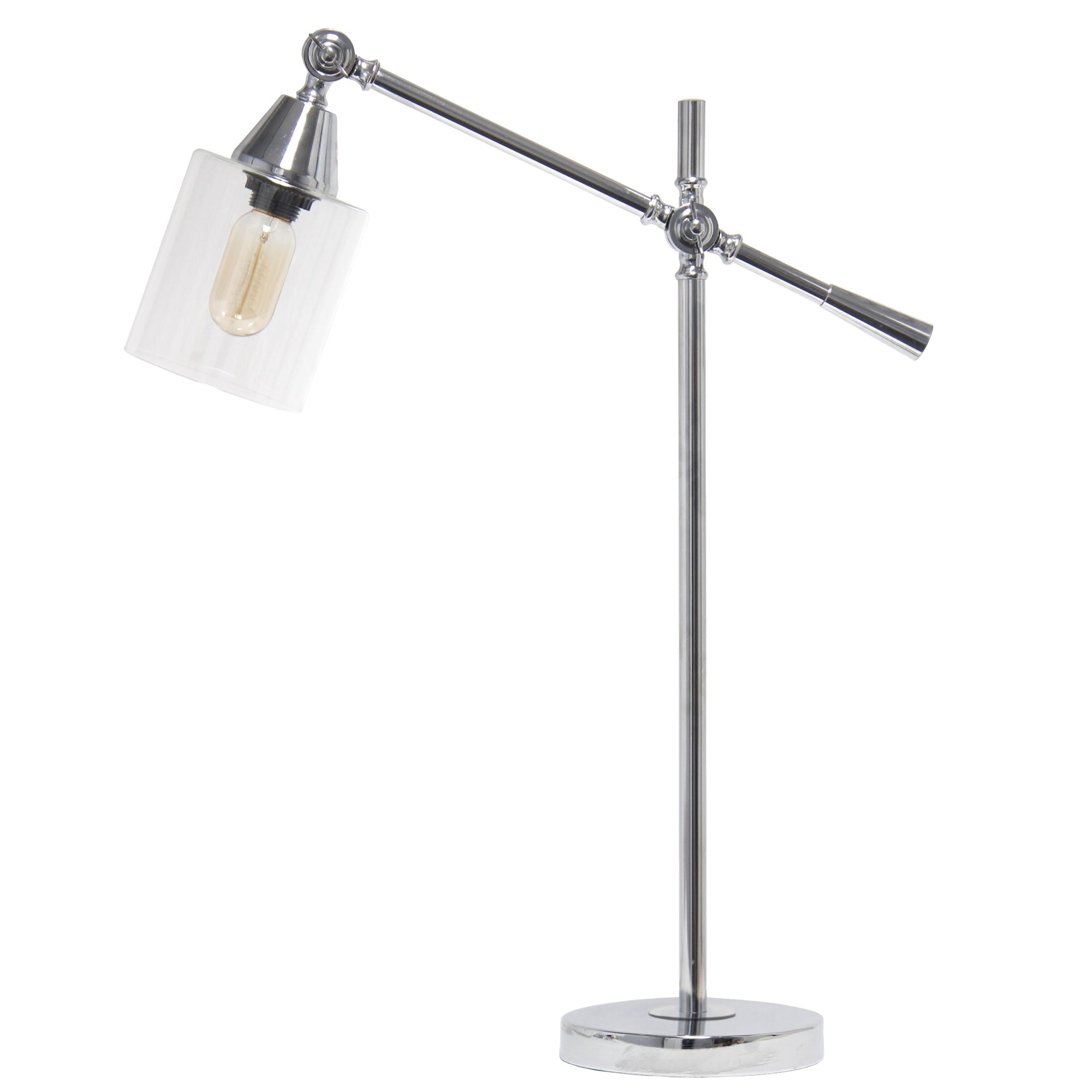 Elegant Designs Tilting Arm Desk Lamp, Chrome