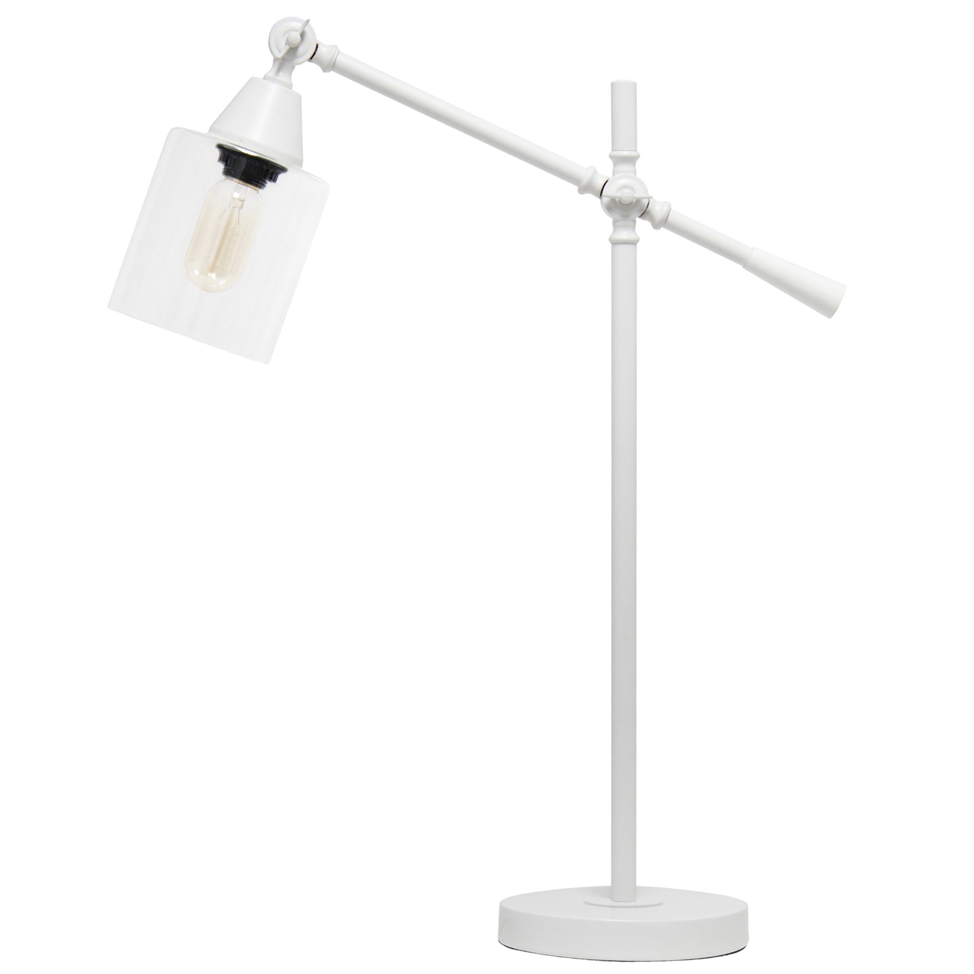 Elegant Designs Tilting Arm Desk Lamp, White