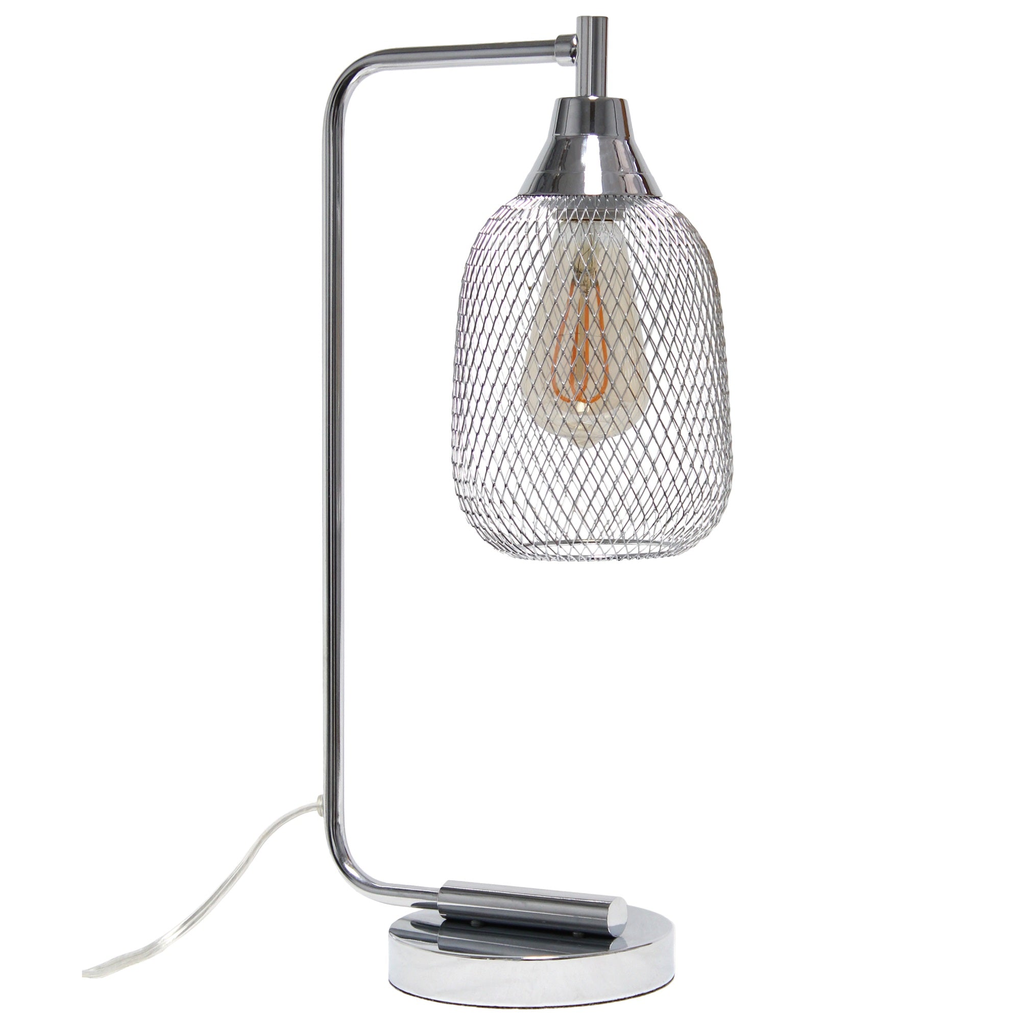 Mesh Wire Desk Lamp, Chrome