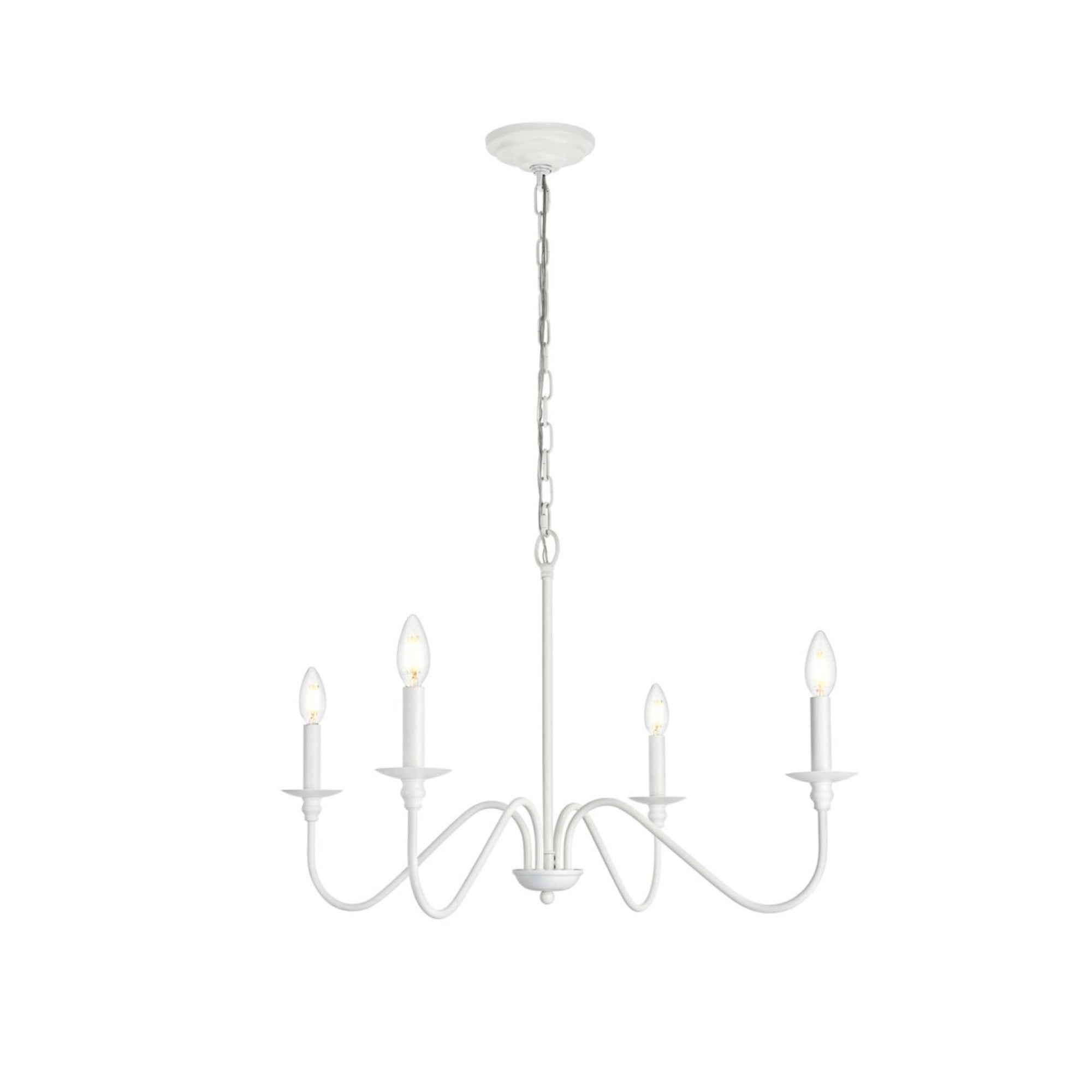 Rohan 30 Inch Chandelier In White