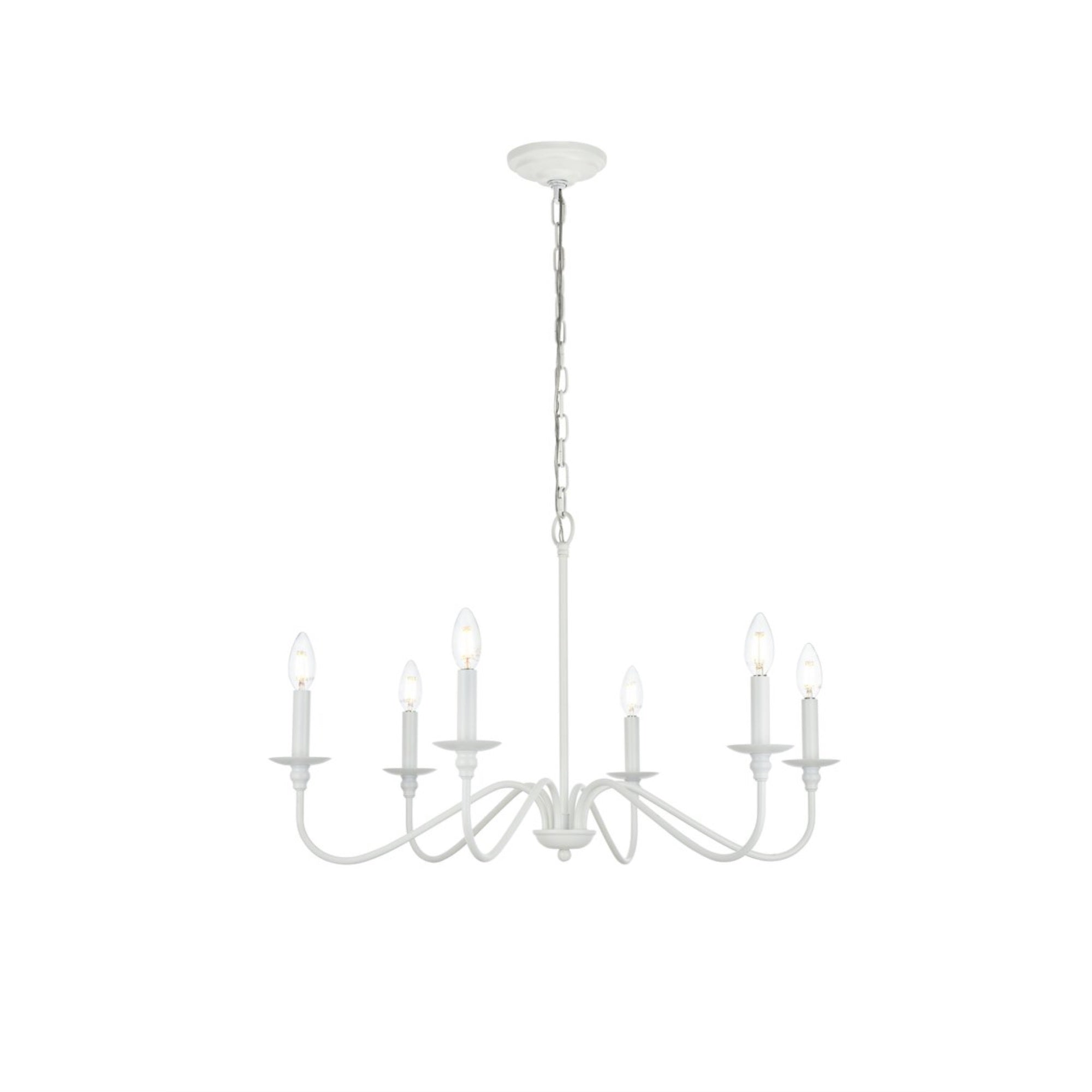 Rohan 36 Inch Chandelier In White