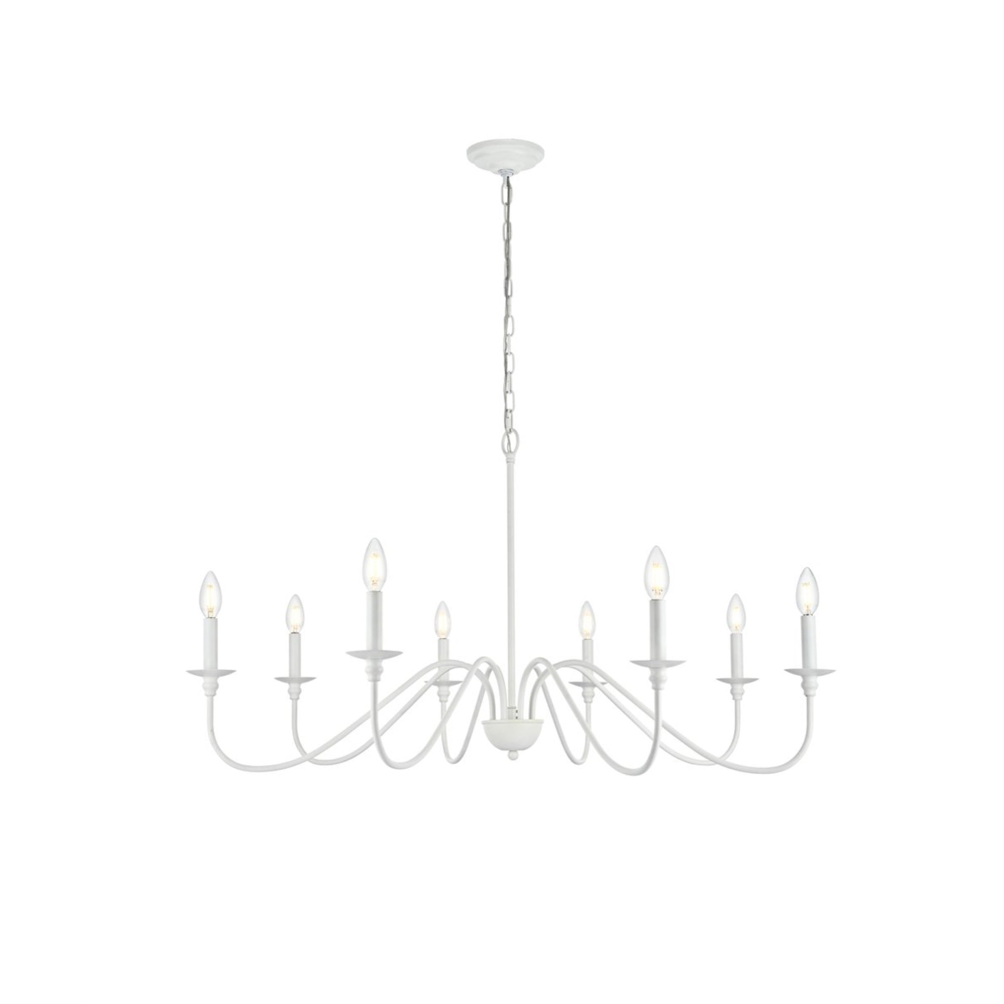 Rohan 42 Inch Chandelier In White
