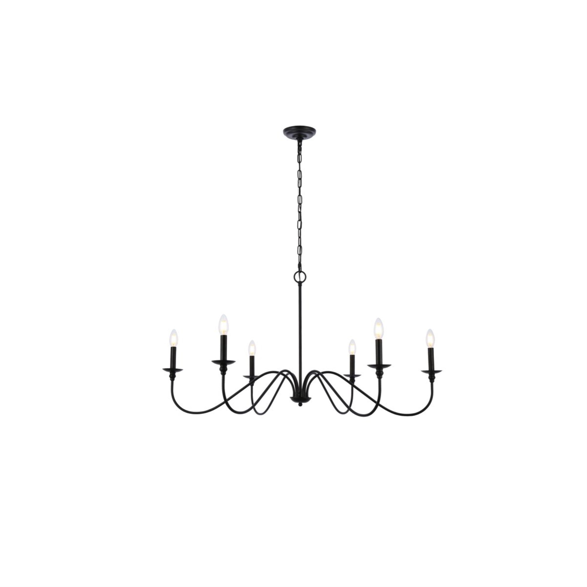 Rohan 42 Inch Chandelier In Matte Black