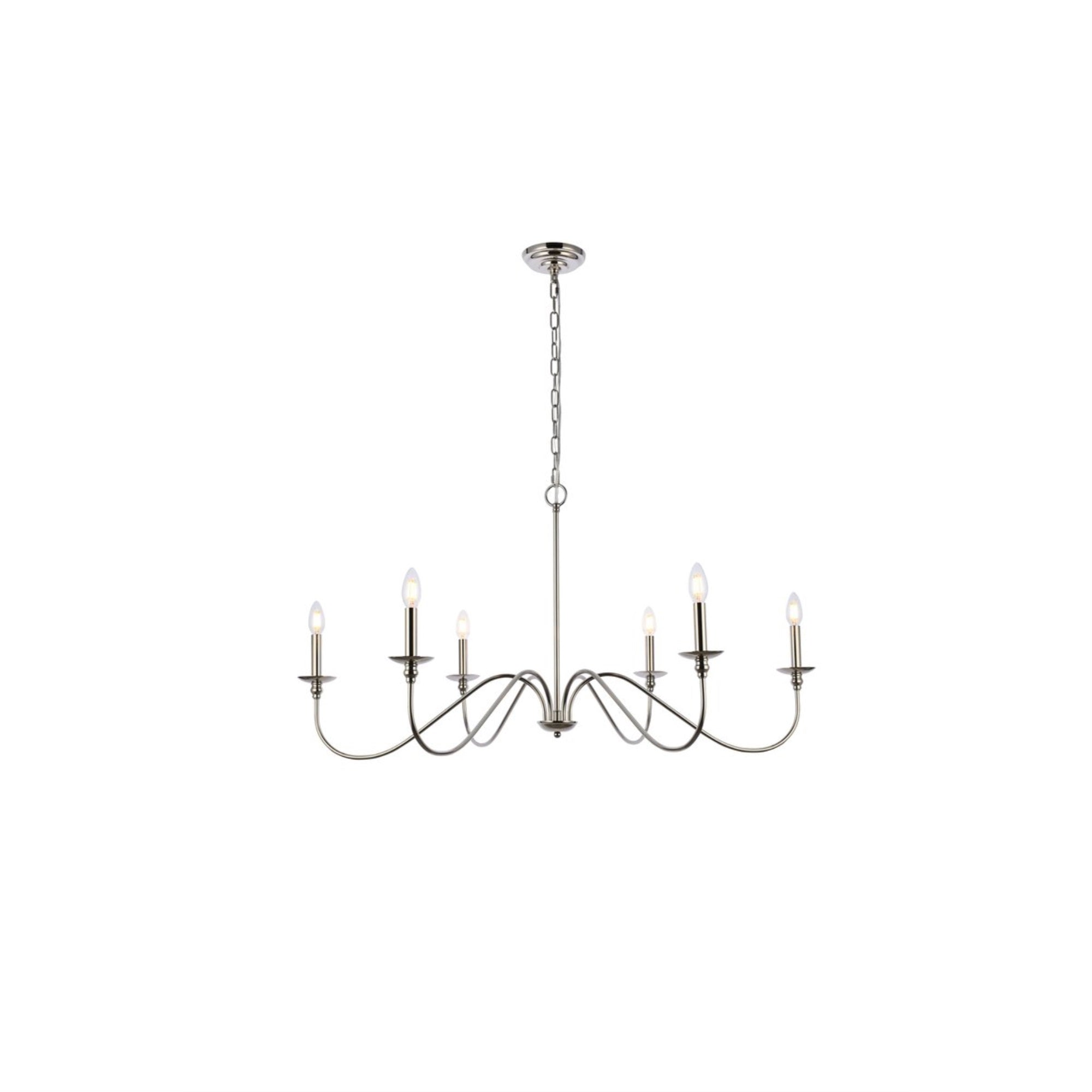Rohan 42 Inch Chandelier In Polished Nickel