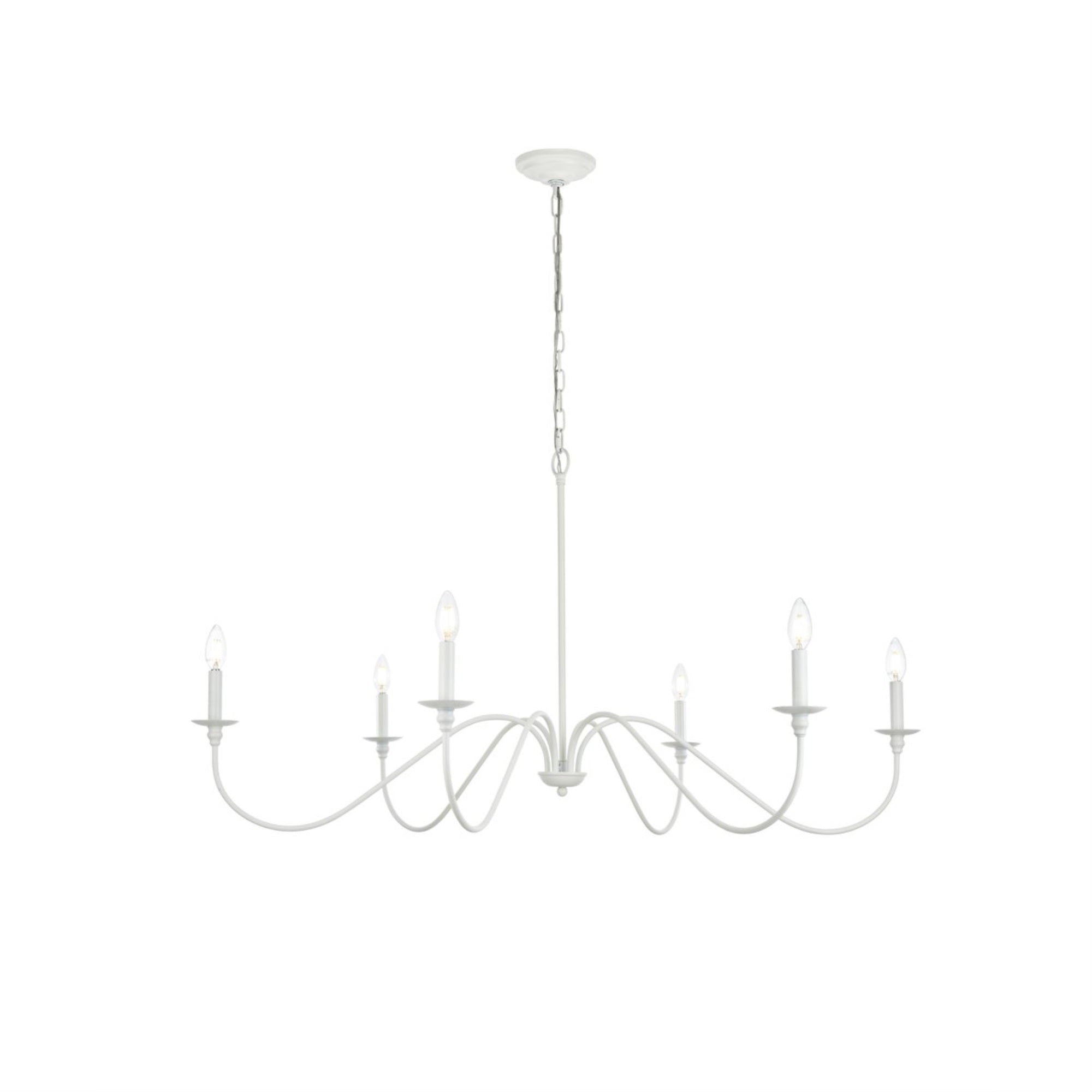 Rohan 48 Inch Chandelier In White