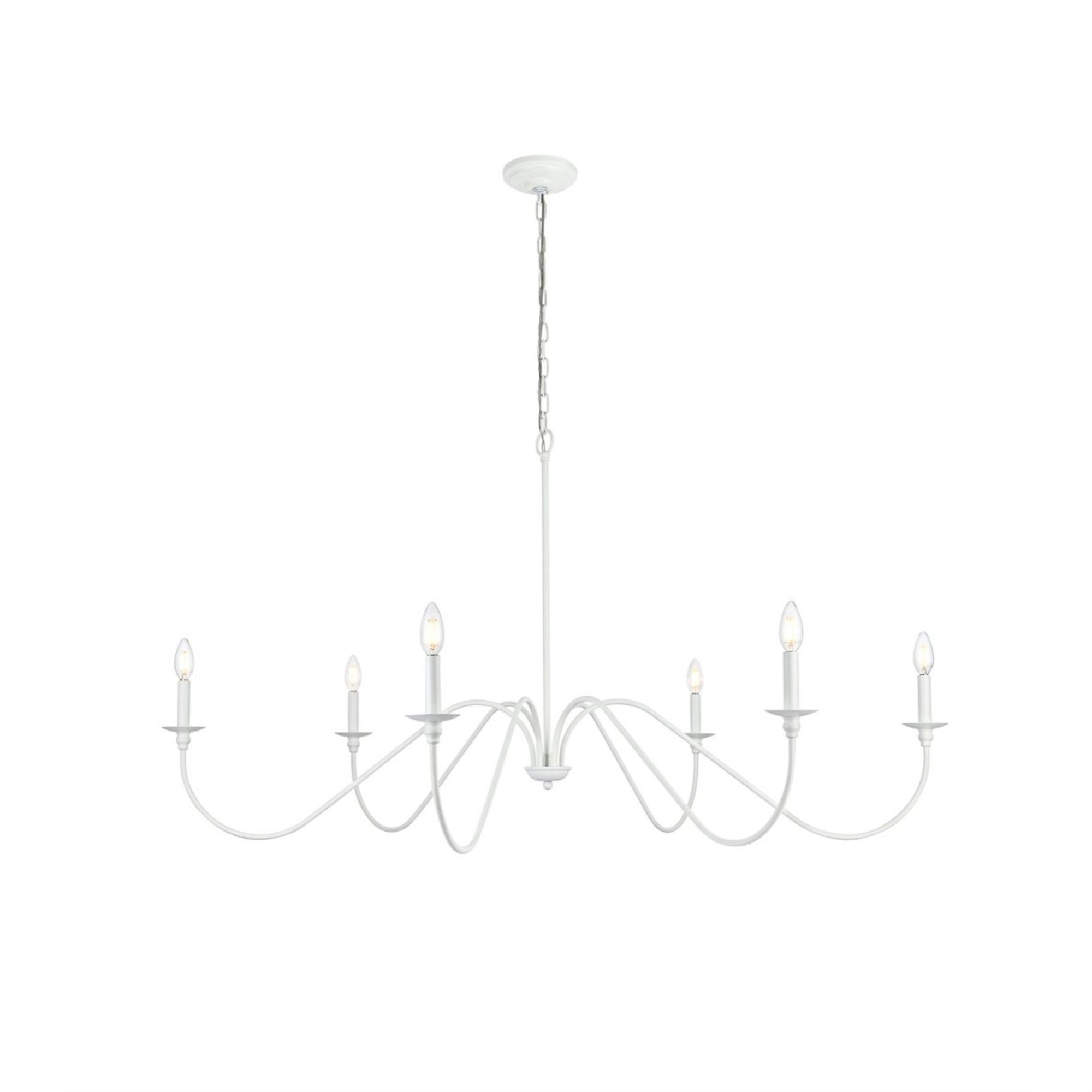 Rohan 54 Inch Chandelier In White
