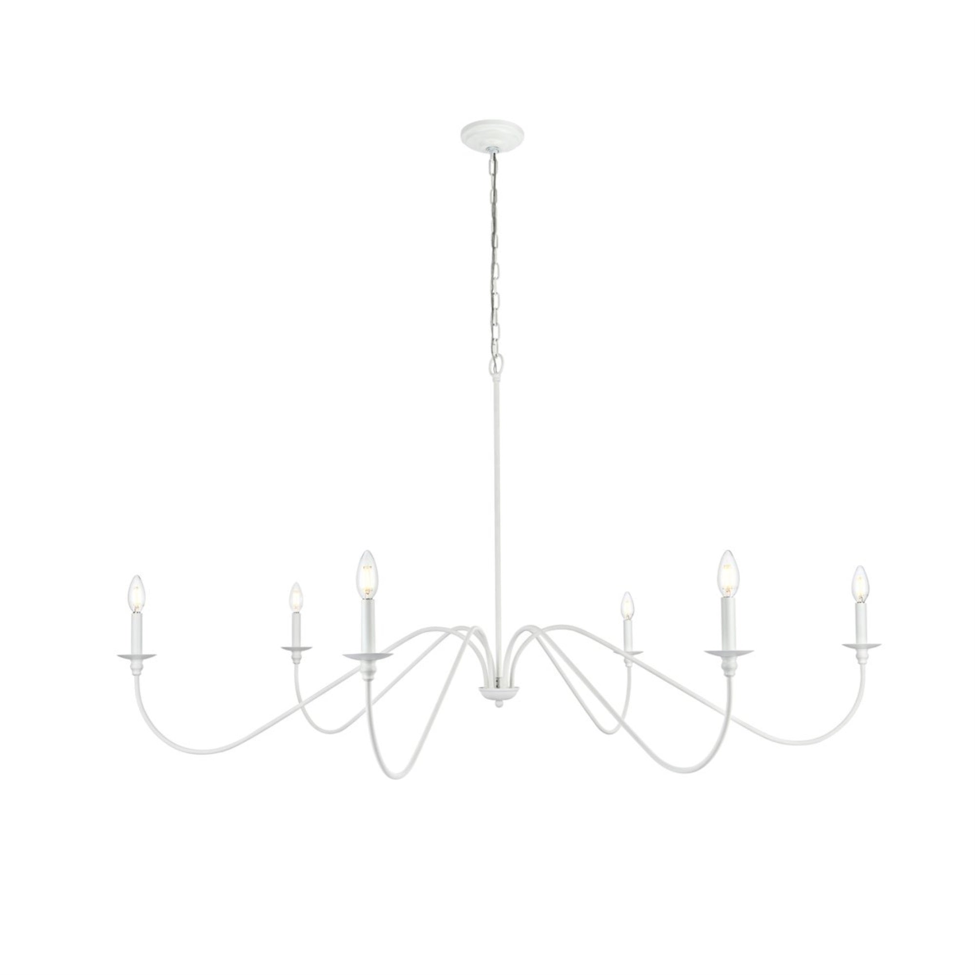 Rohan 60 Inch Chandelier In White