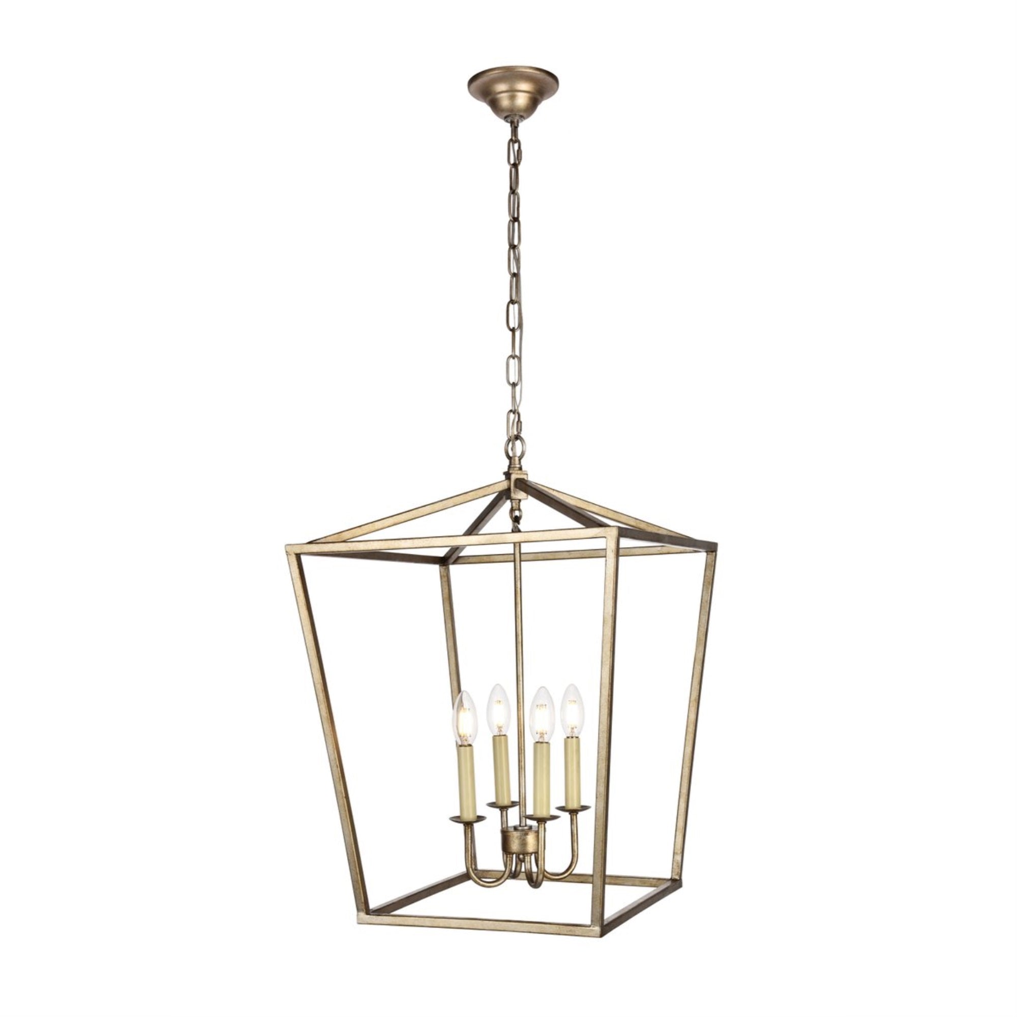 Maddox Collection Pendant D17 H24.25 Lt:4 Vintage Silver Finish