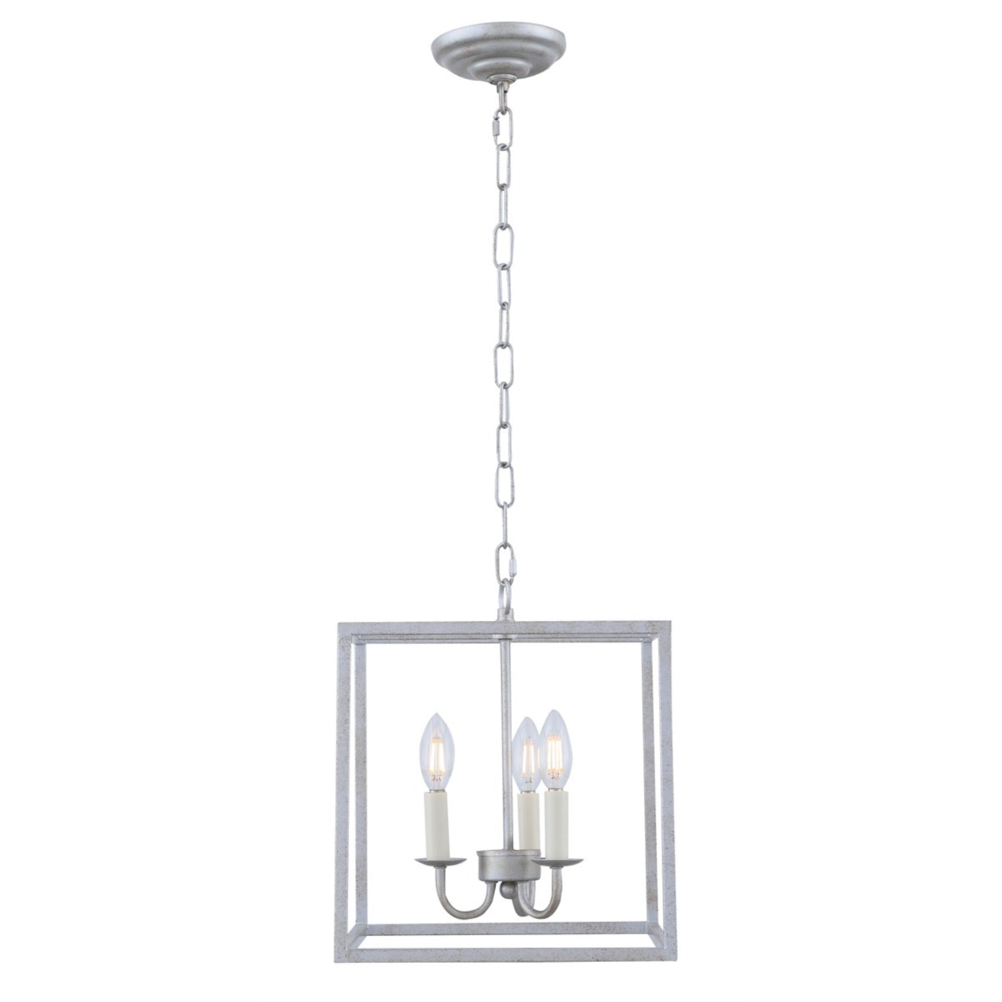 Eclipse 3 Light Vintage Silver Pendant