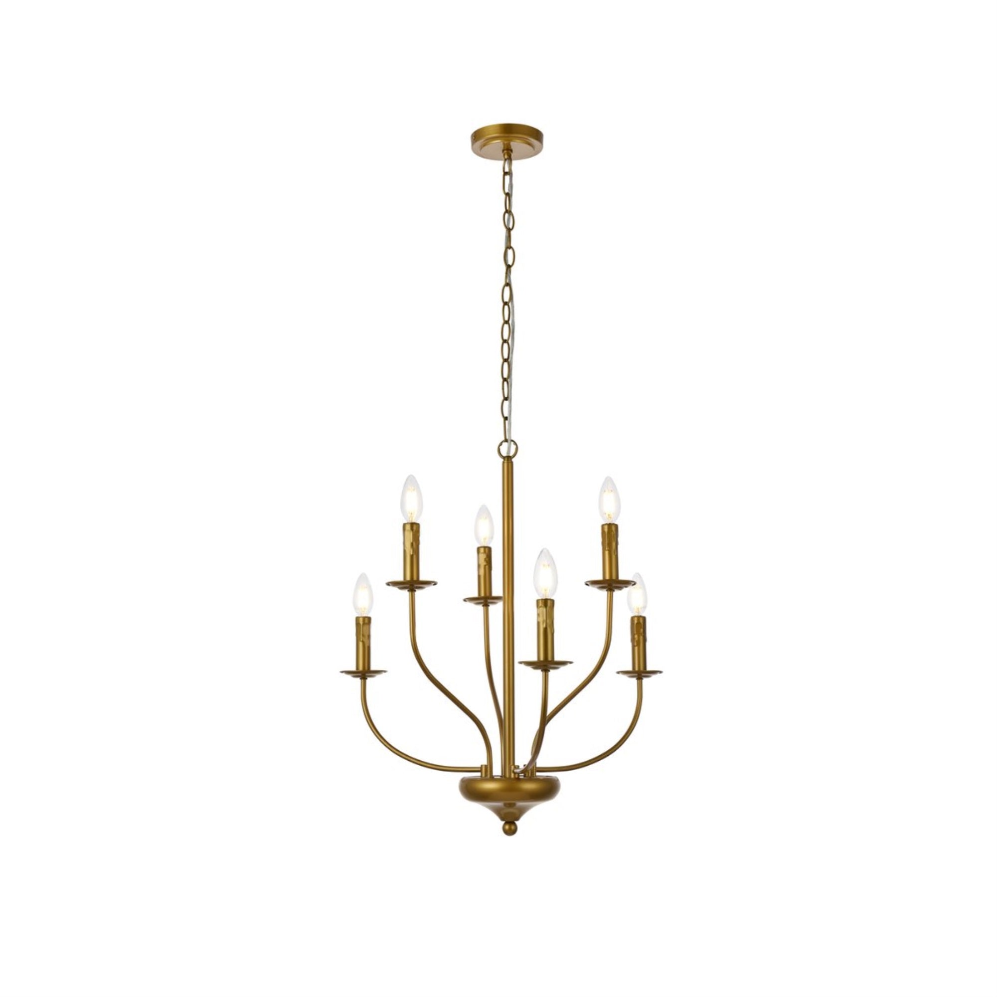 Westley 6 Lights Pendant In Brass