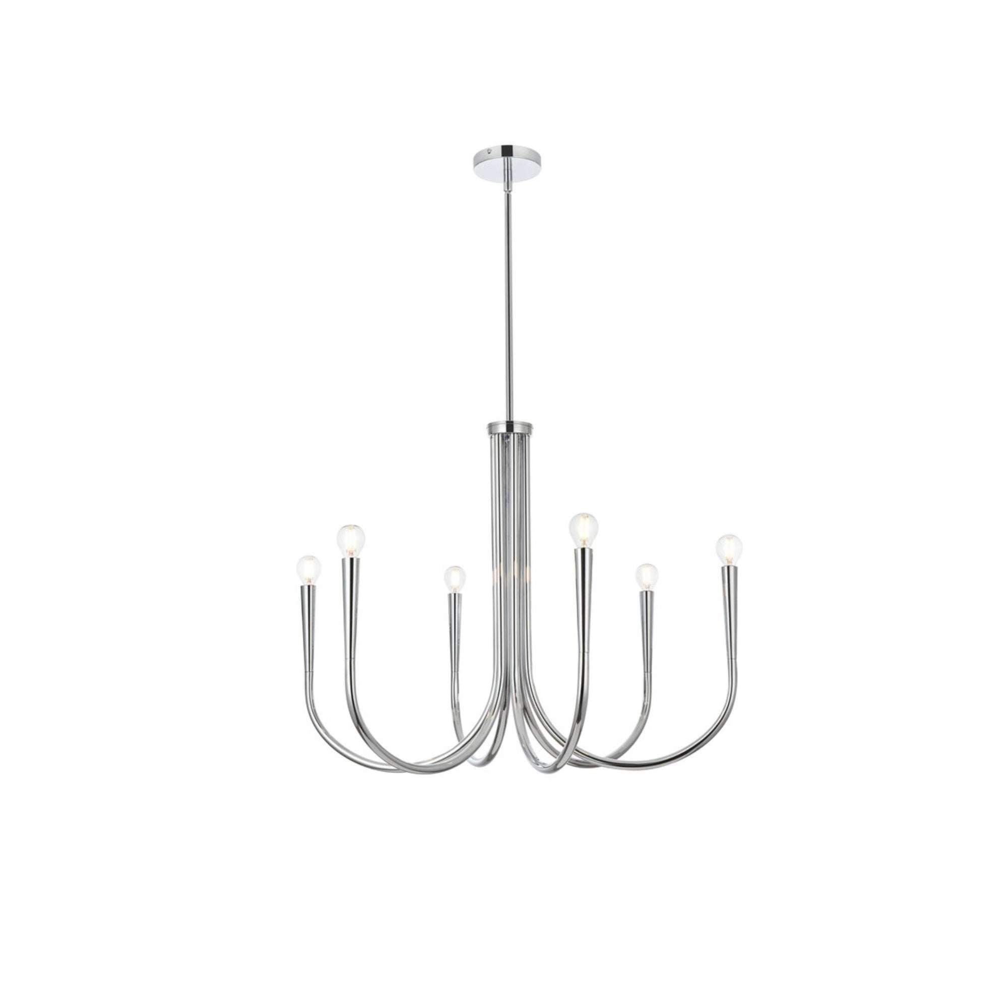 Layne 30 Inch Chandelier In Chrome