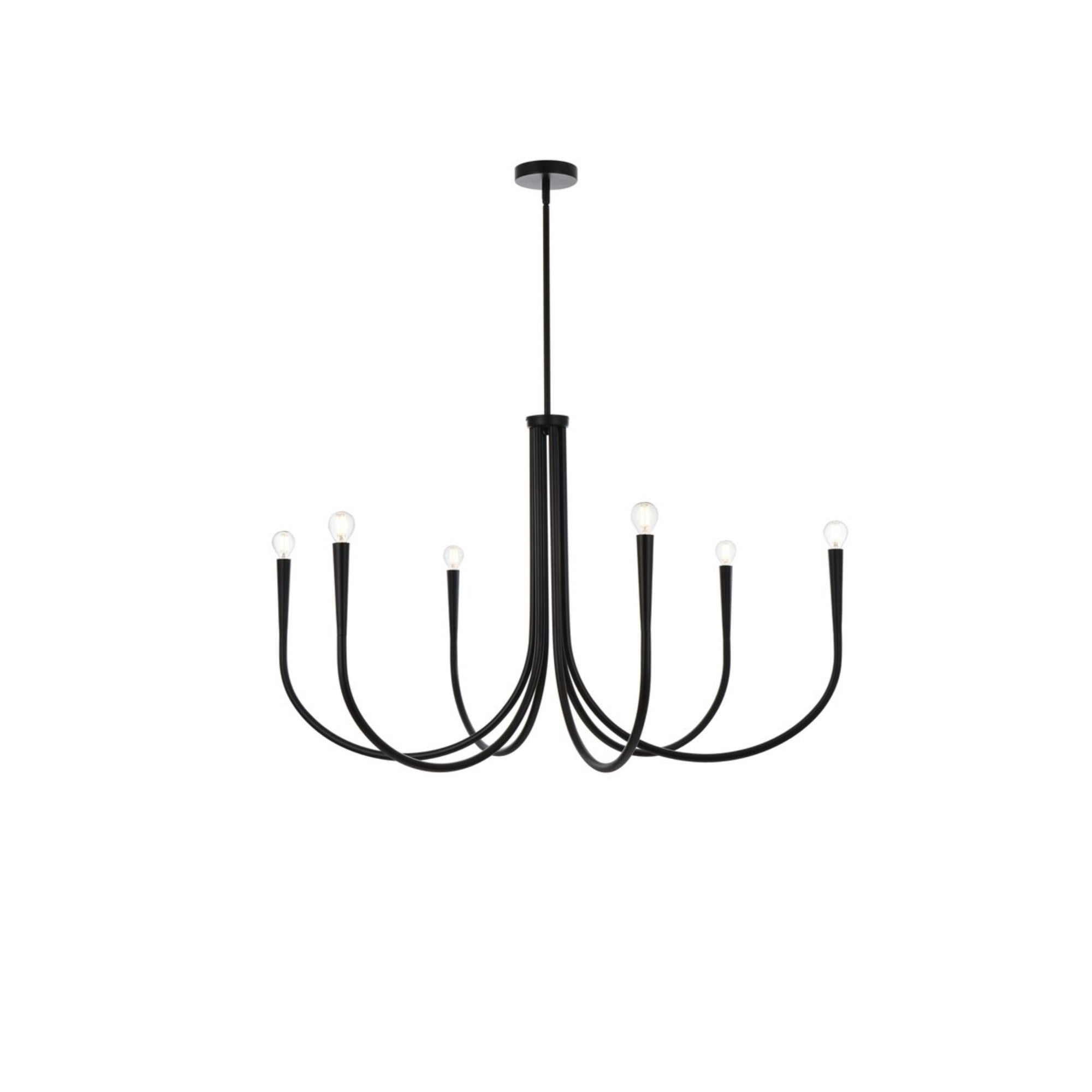 Layne 42 Inch Chandelier In Black