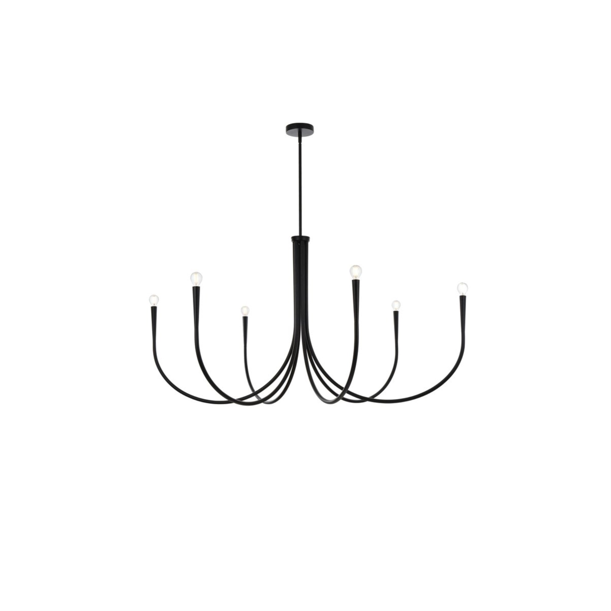 Layne 50 Inch Chandelier In Black