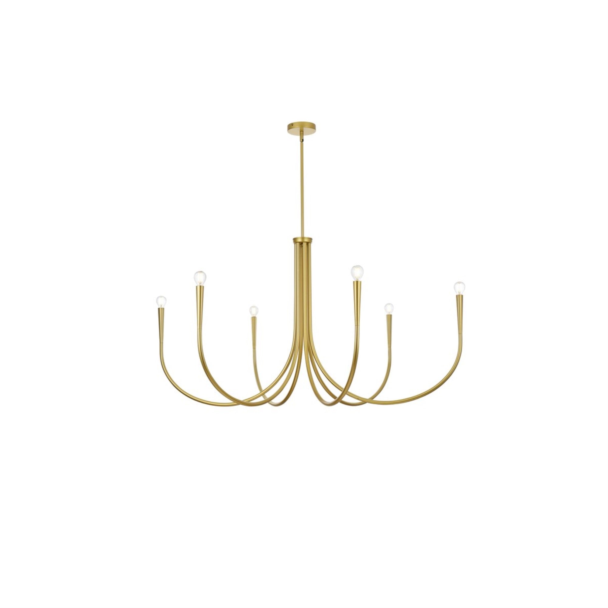 Layne 50 Inch Chandelier In Brass