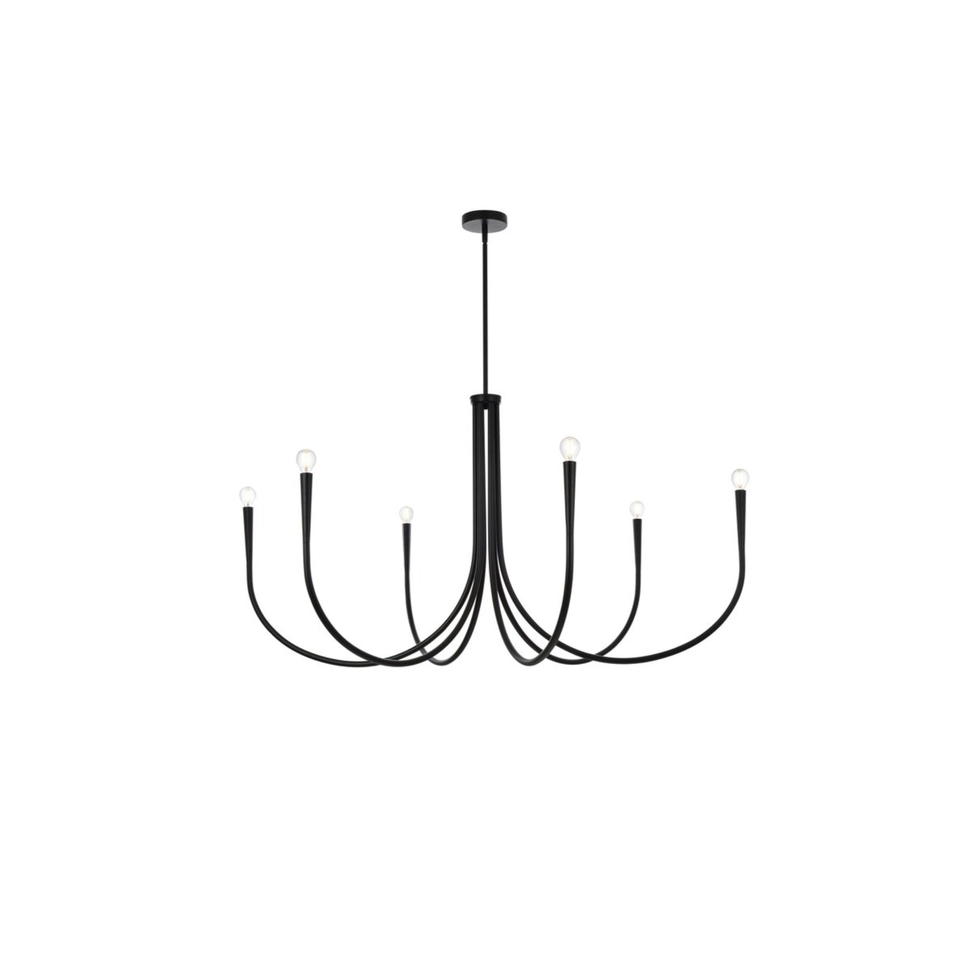 Layne 55 Inch Chandelier In Black