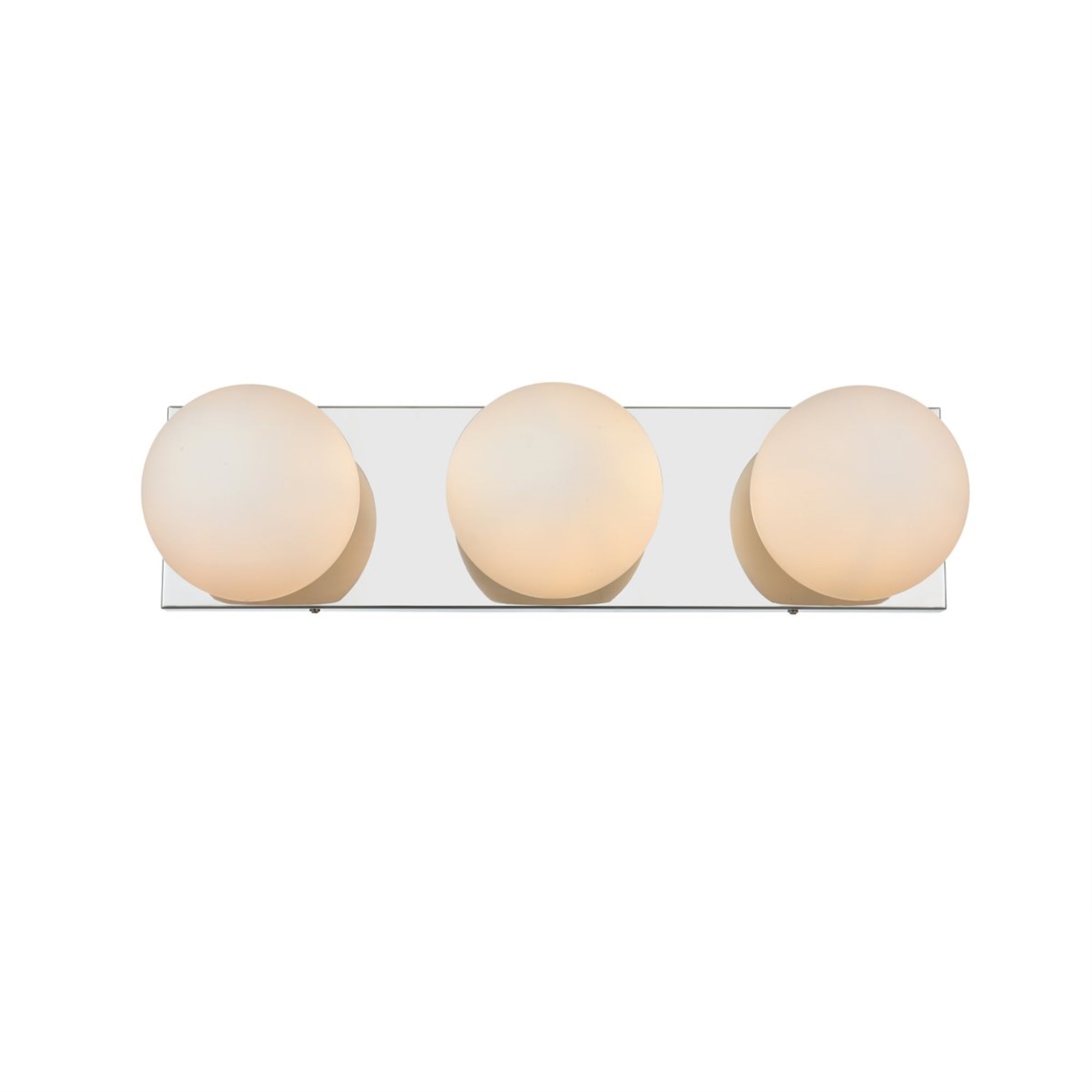 Jaylin 3 Light Chrome And Frosted White Bath Sconce