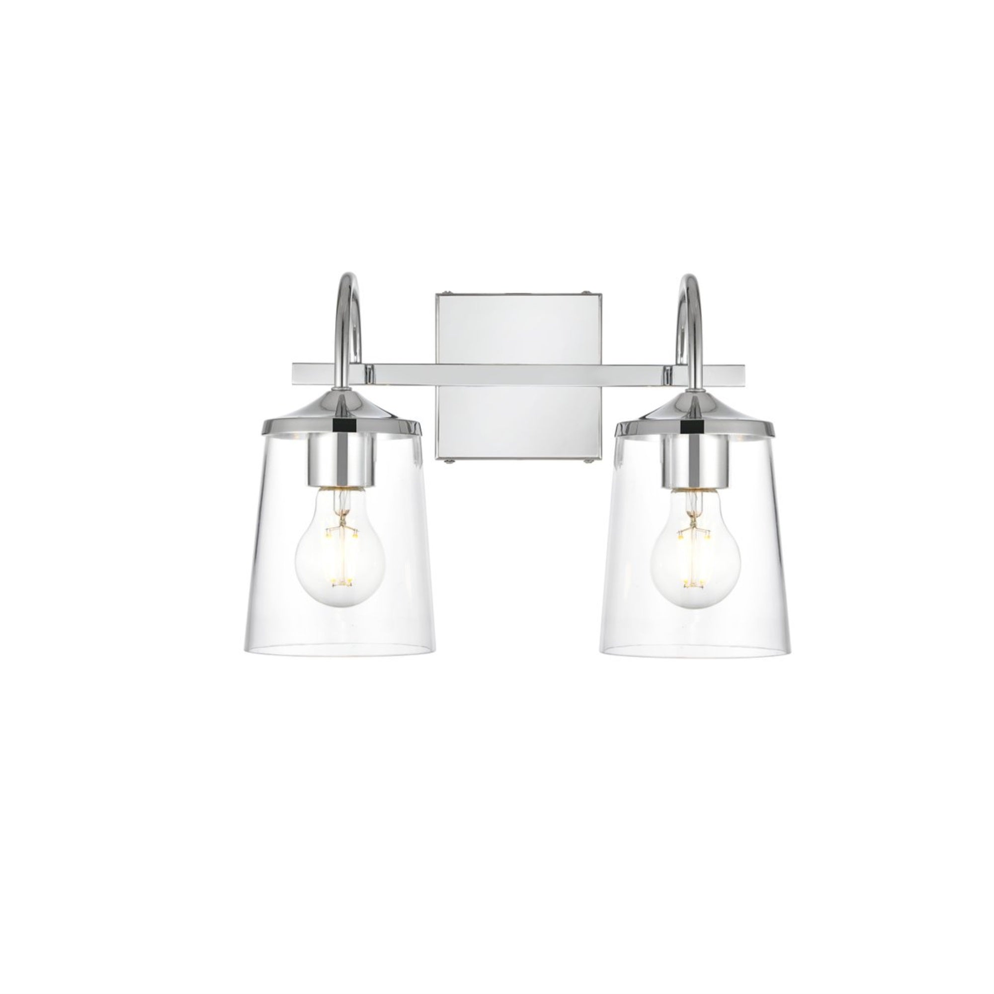 Avani 2 Light Chrome And Clear Bath Sconce