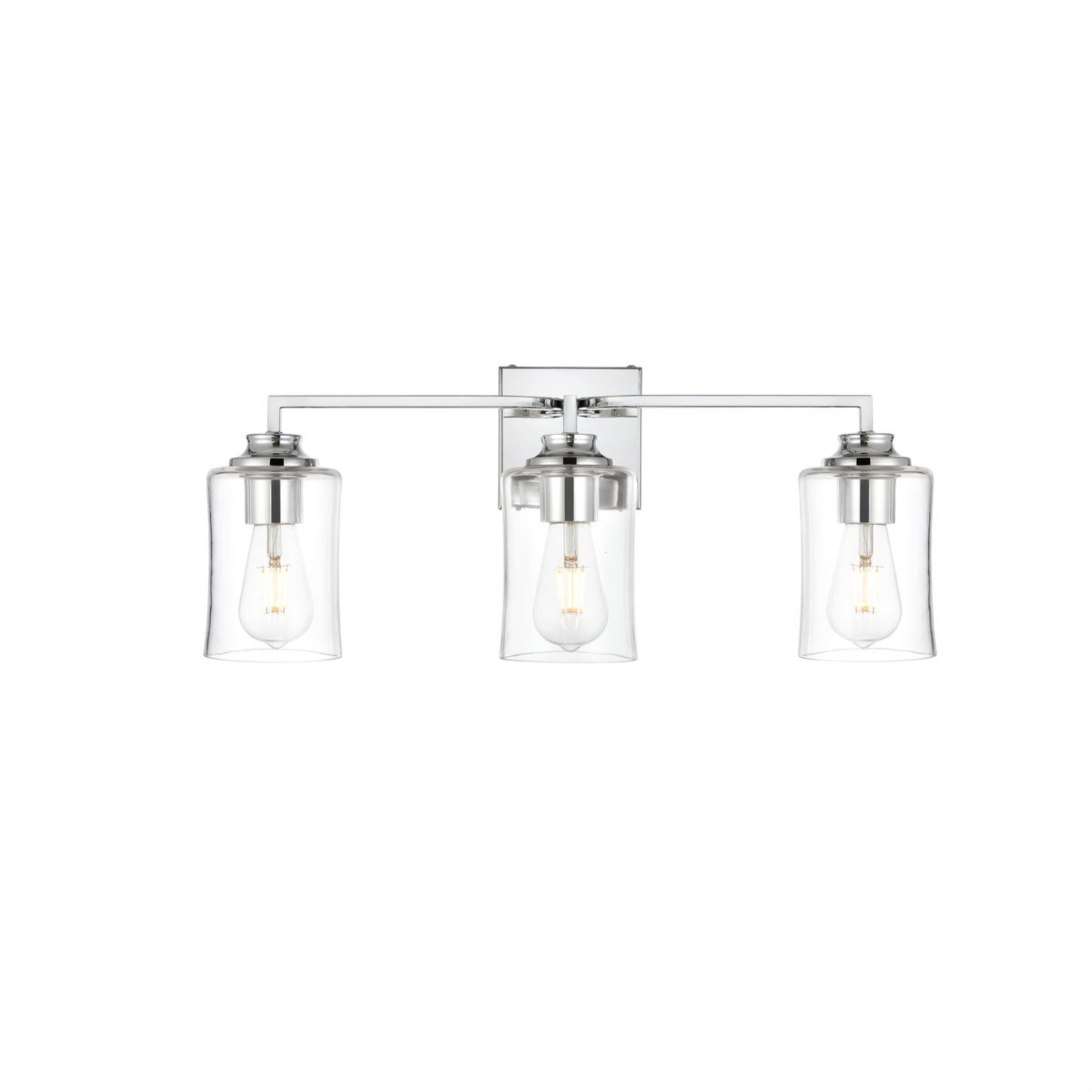 Ronnie 3 Light Chrome And Clear Bath Sconce