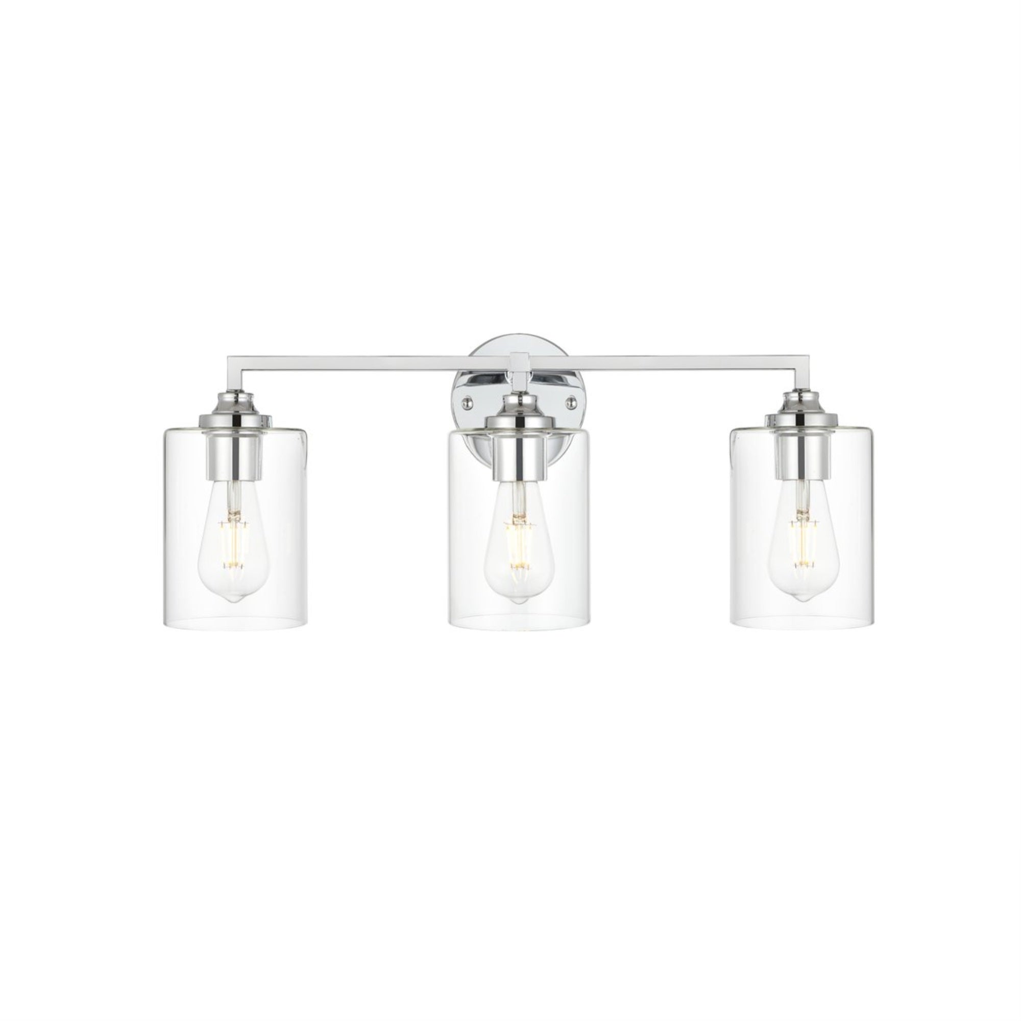 Mayson 3 Light Chrome And Clear Bath Sconce