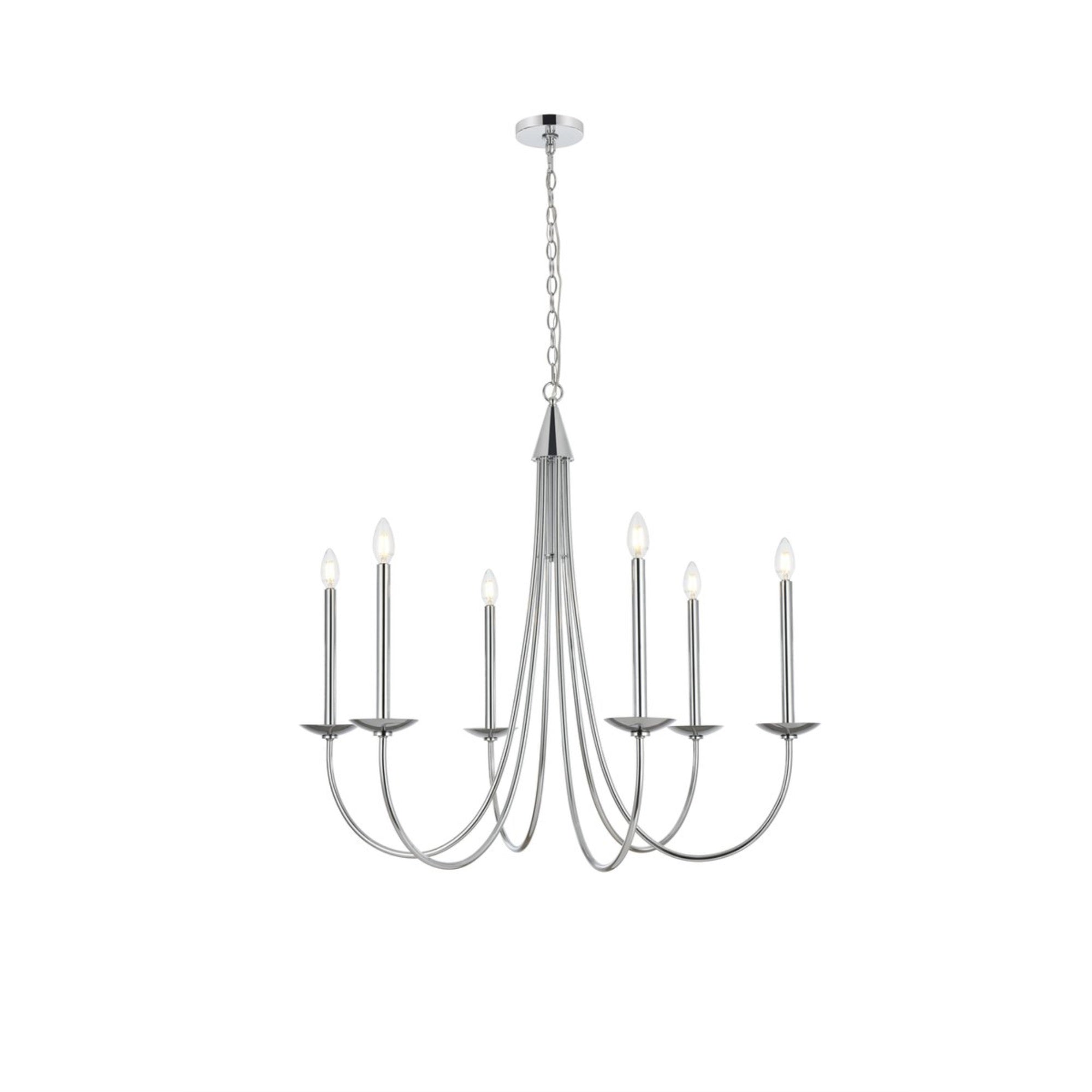 Cohen 36 Inch Chandelier In Chrome