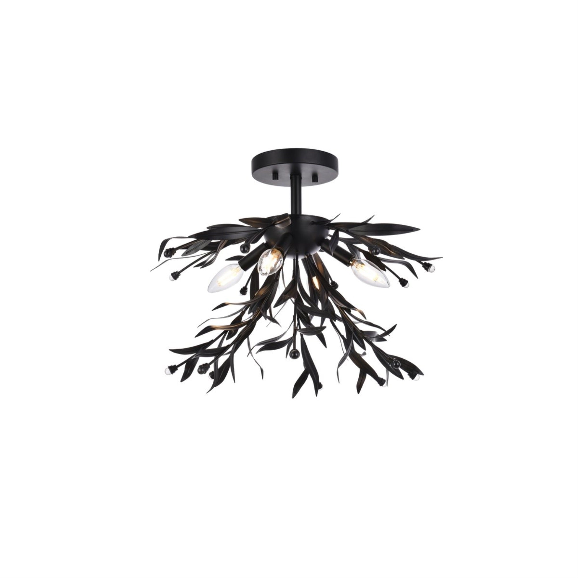 Priscilla 18.5 Inch Flush Mount In Black