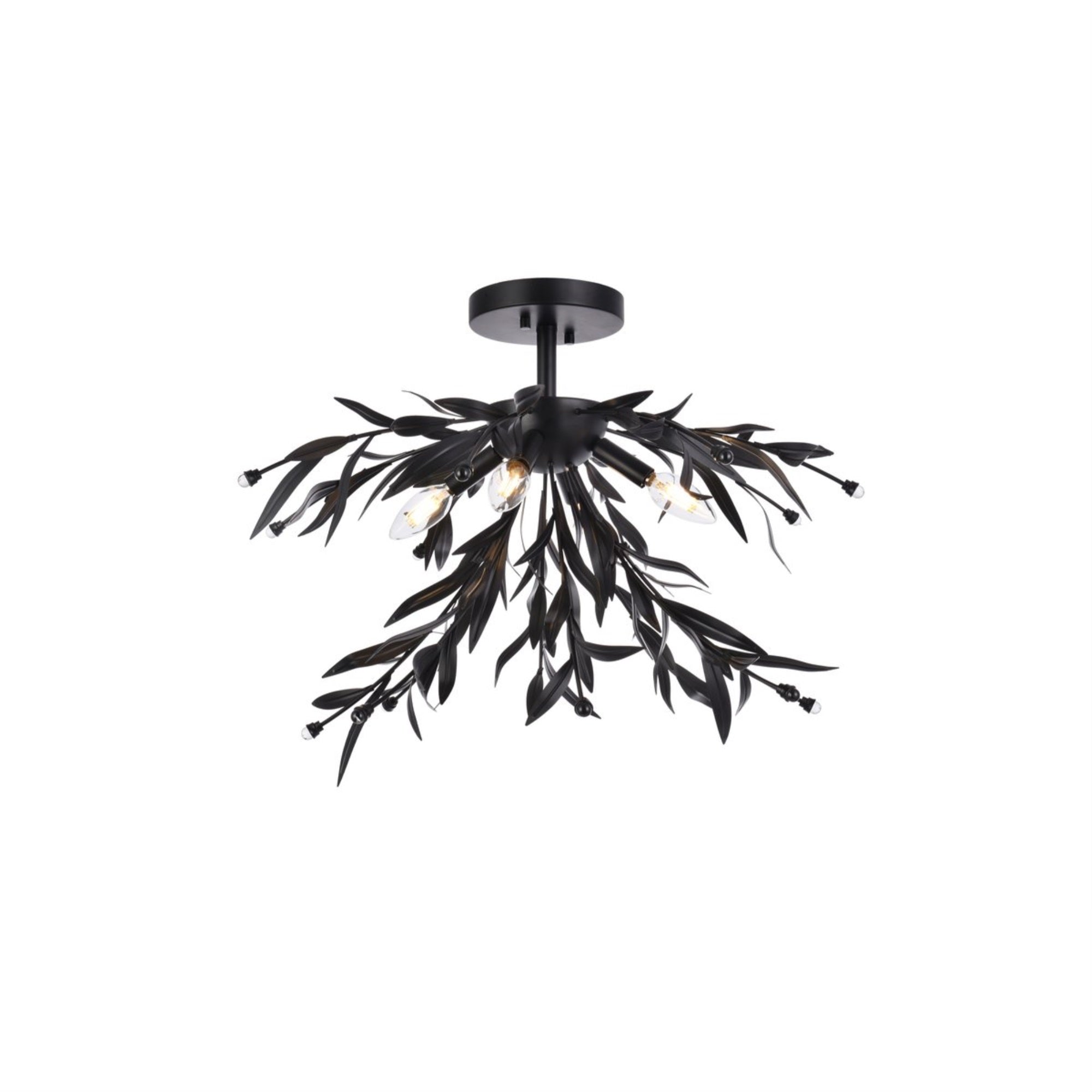 Priscilla 23 Inch Flush Mount In Black