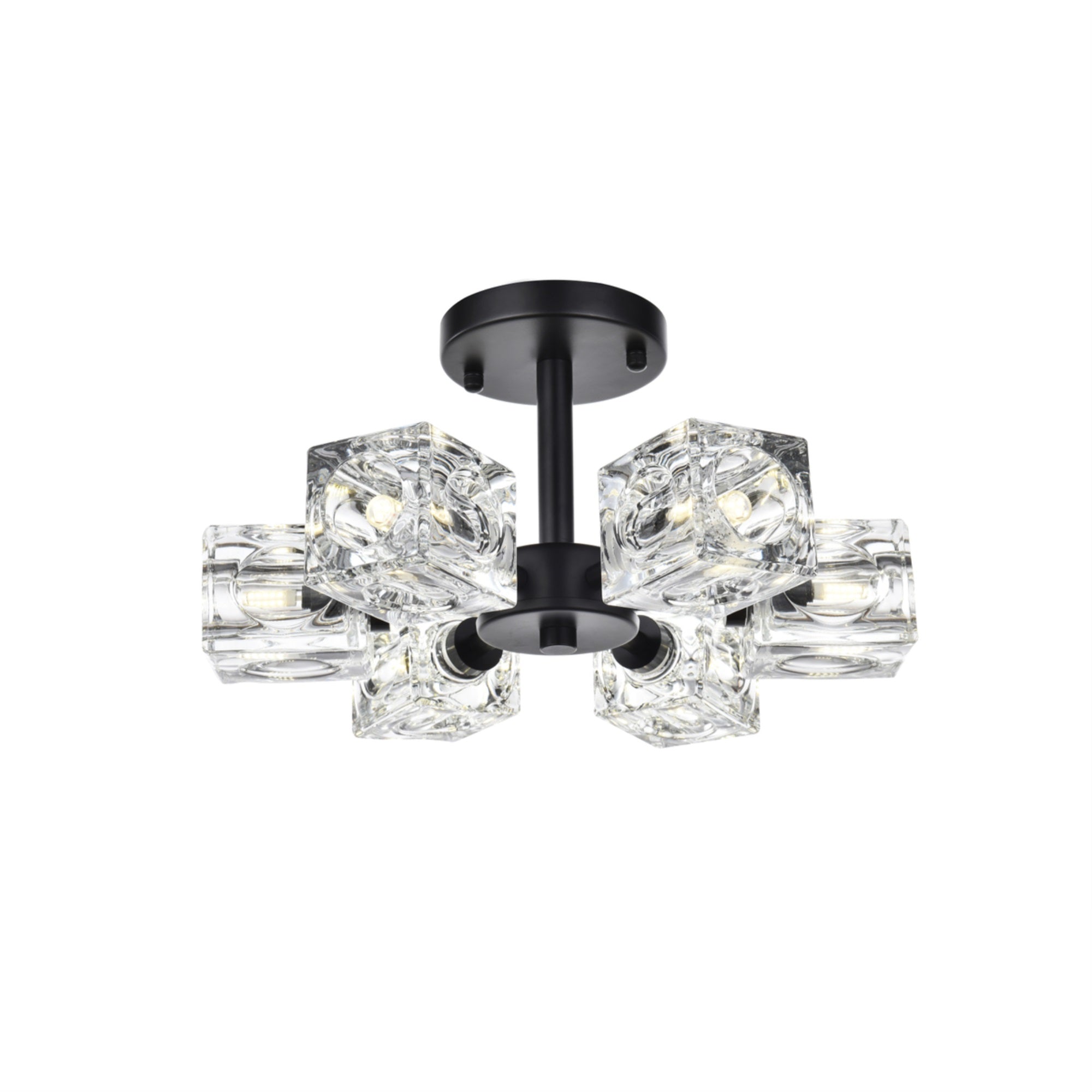 Lyra 14 Inch Flush Mount In Black