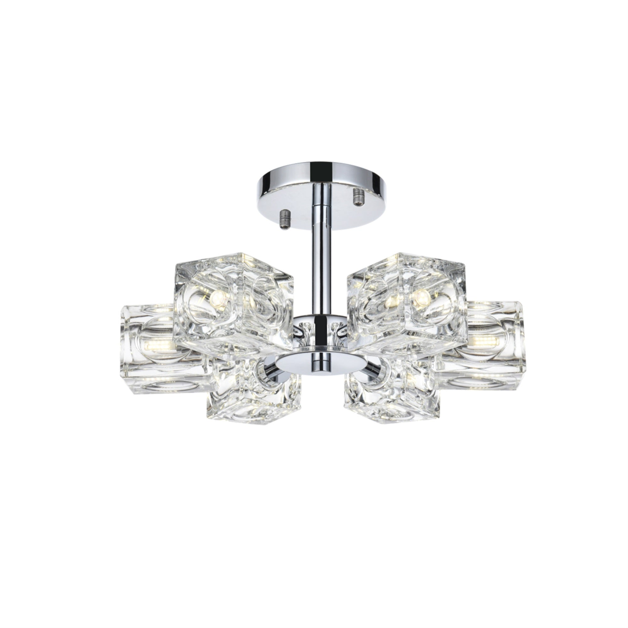 Lyra 14 Inch Flush Mount In Chrome