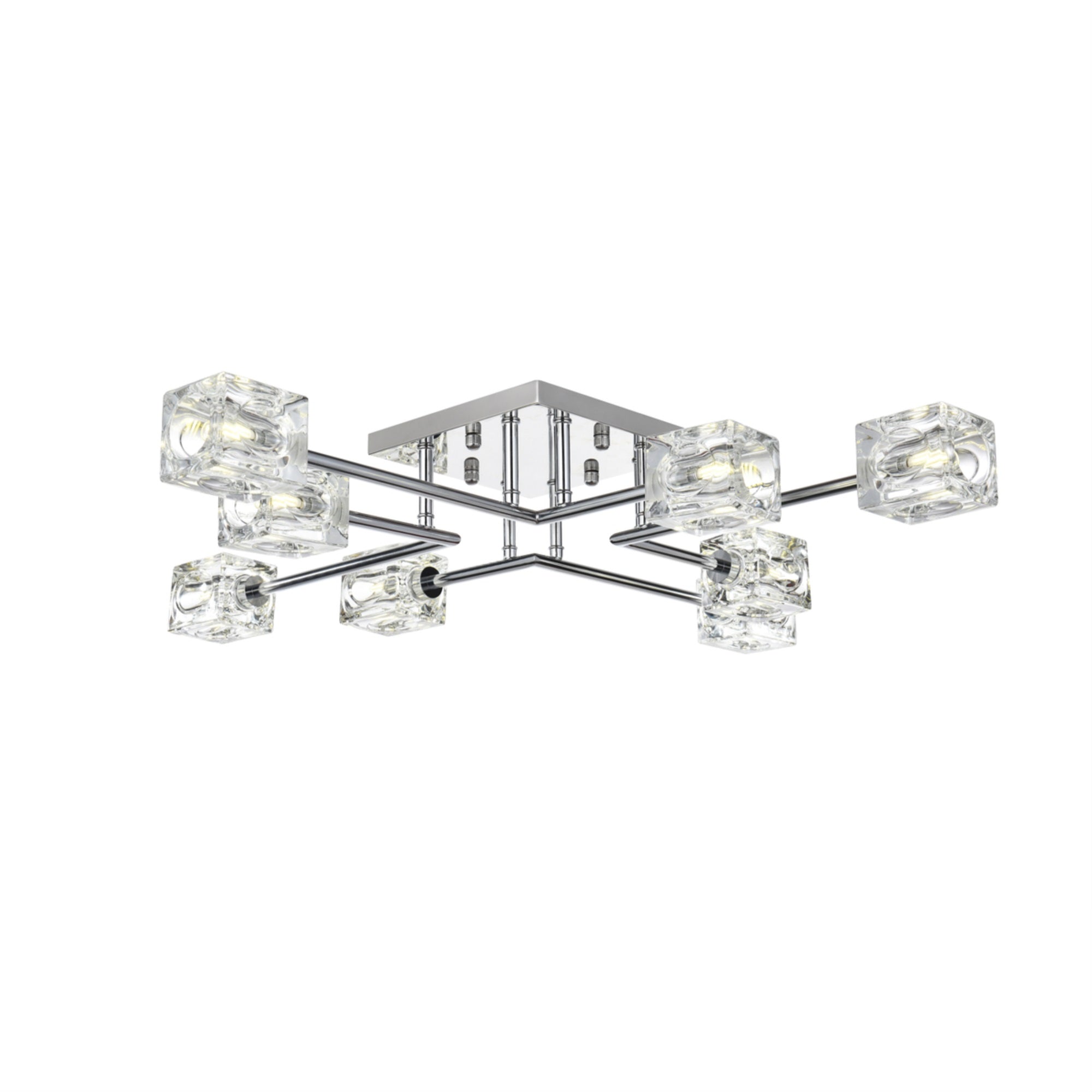 Lyra 32 Inch Flush Mount In Chrome