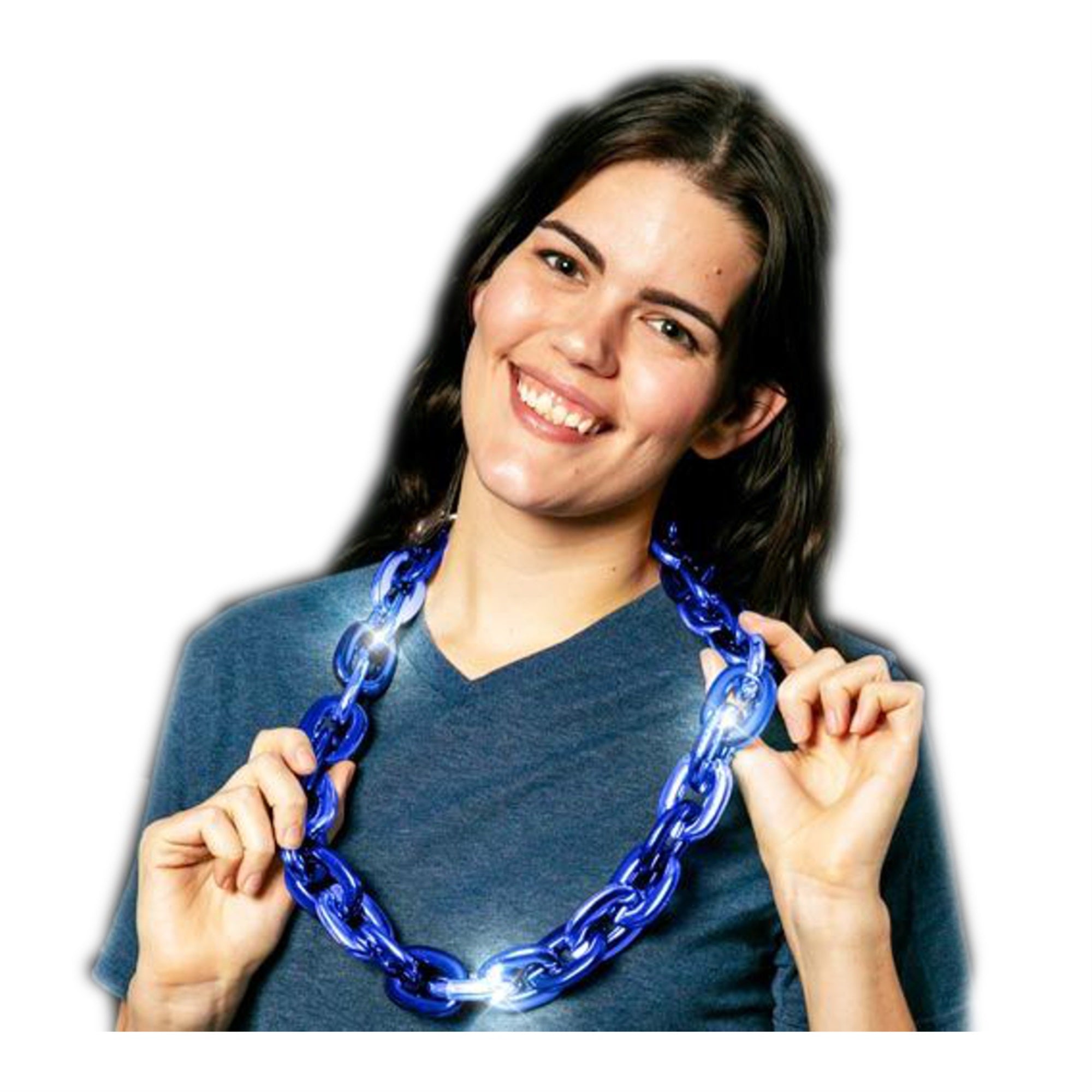 Light Up Blue Chain Necklace