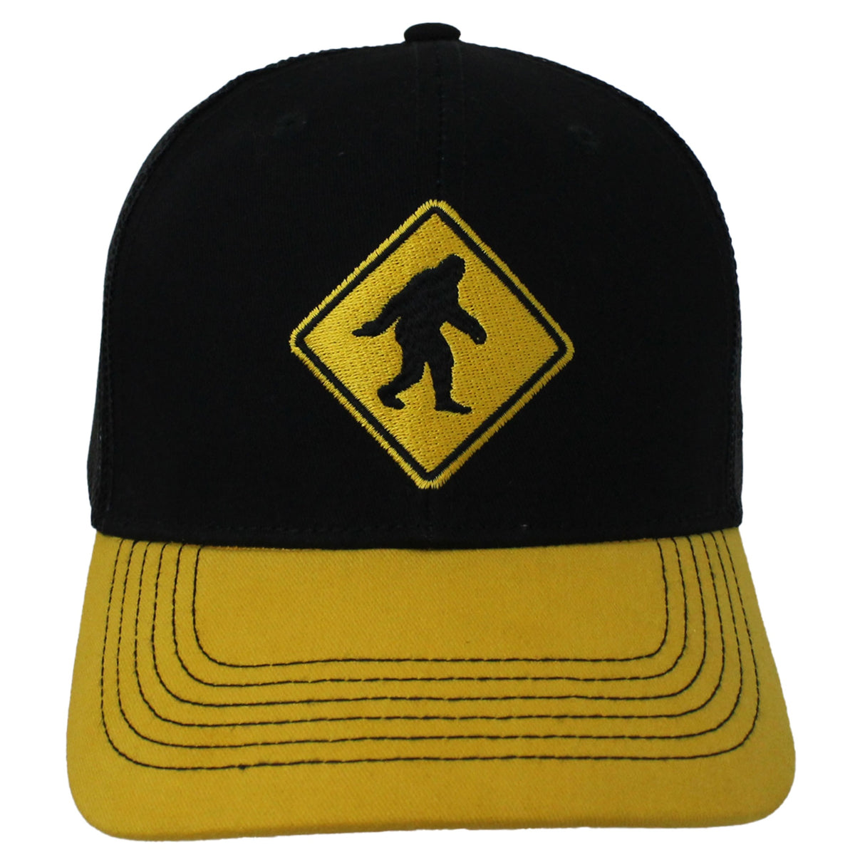 Easter Island Mercantile Bigfoot Crossing Trucker Cap Legbfcr Sasquatch Snapback Ball Cap