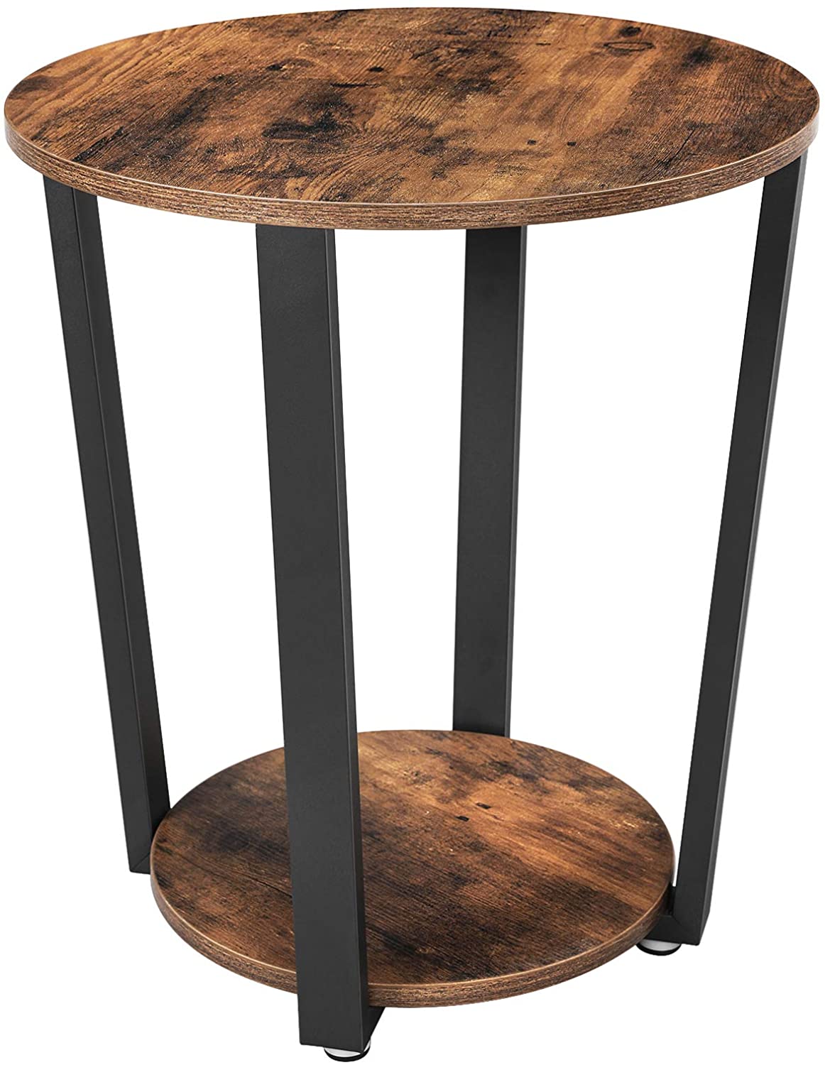 Vasagle Runder Beistelltisch, Kaffeetisch, Einfacher Aufbau, Sofatisch Mit Stahlgestell, Tisch Fr Wohnzimmer, Schlafzimmer, Indu