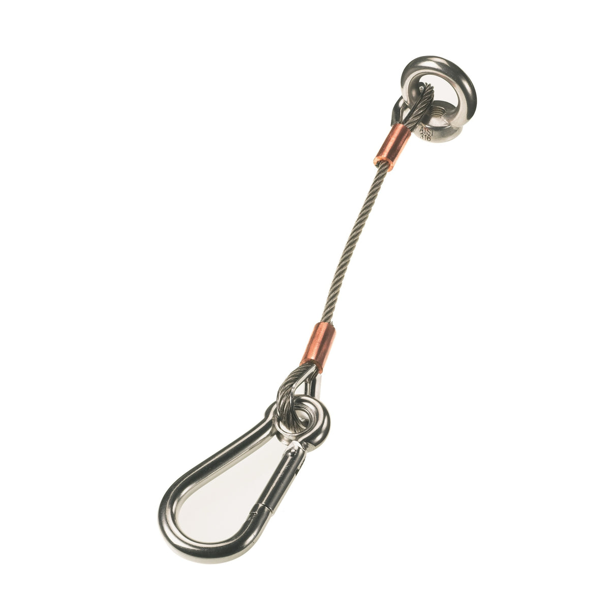 Lewmar 66840027 Anchor Strap 12 3Mm Cable With 6Mm Caribiner Clip