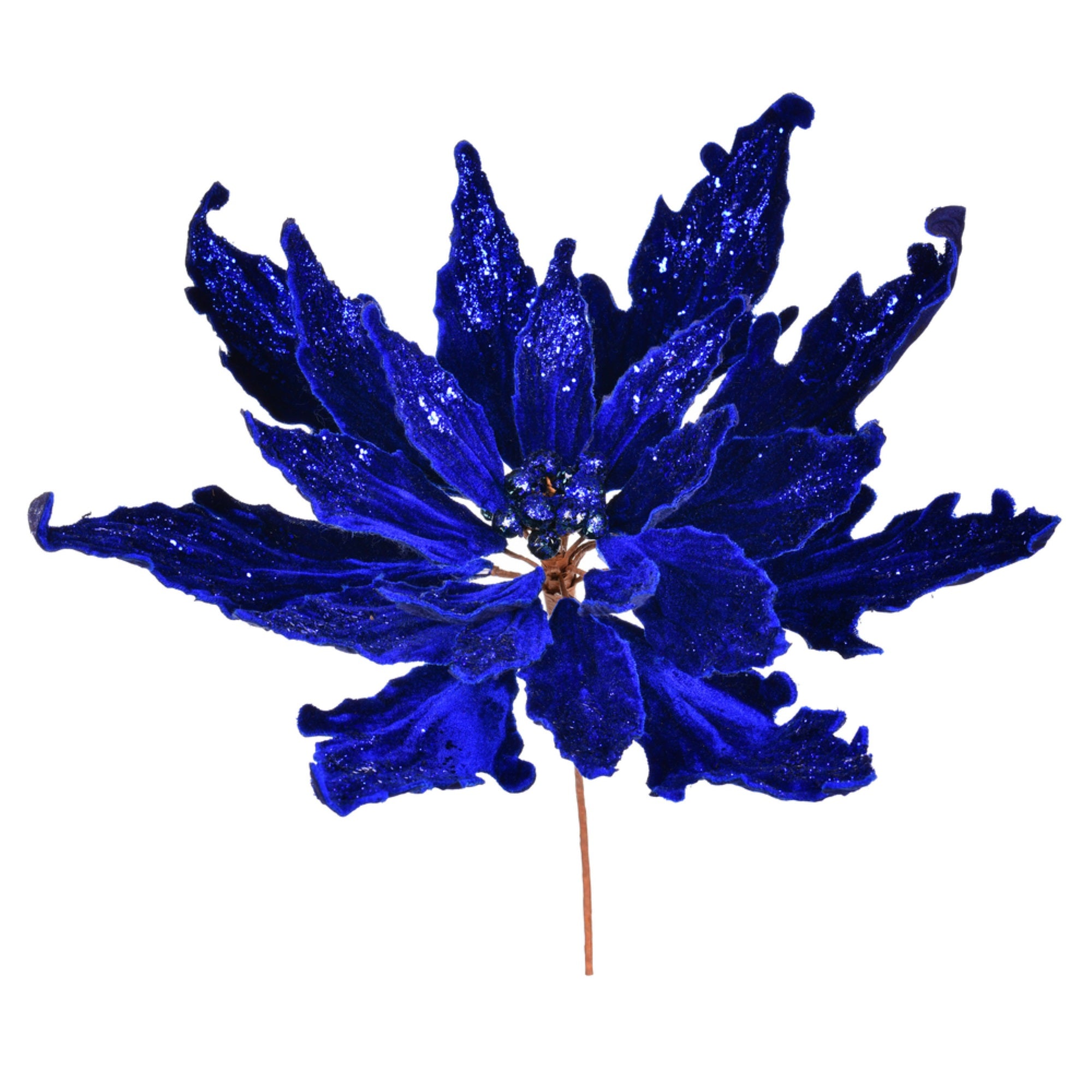 16” x 22” MidntBlue Velvet Poinsettia Pk