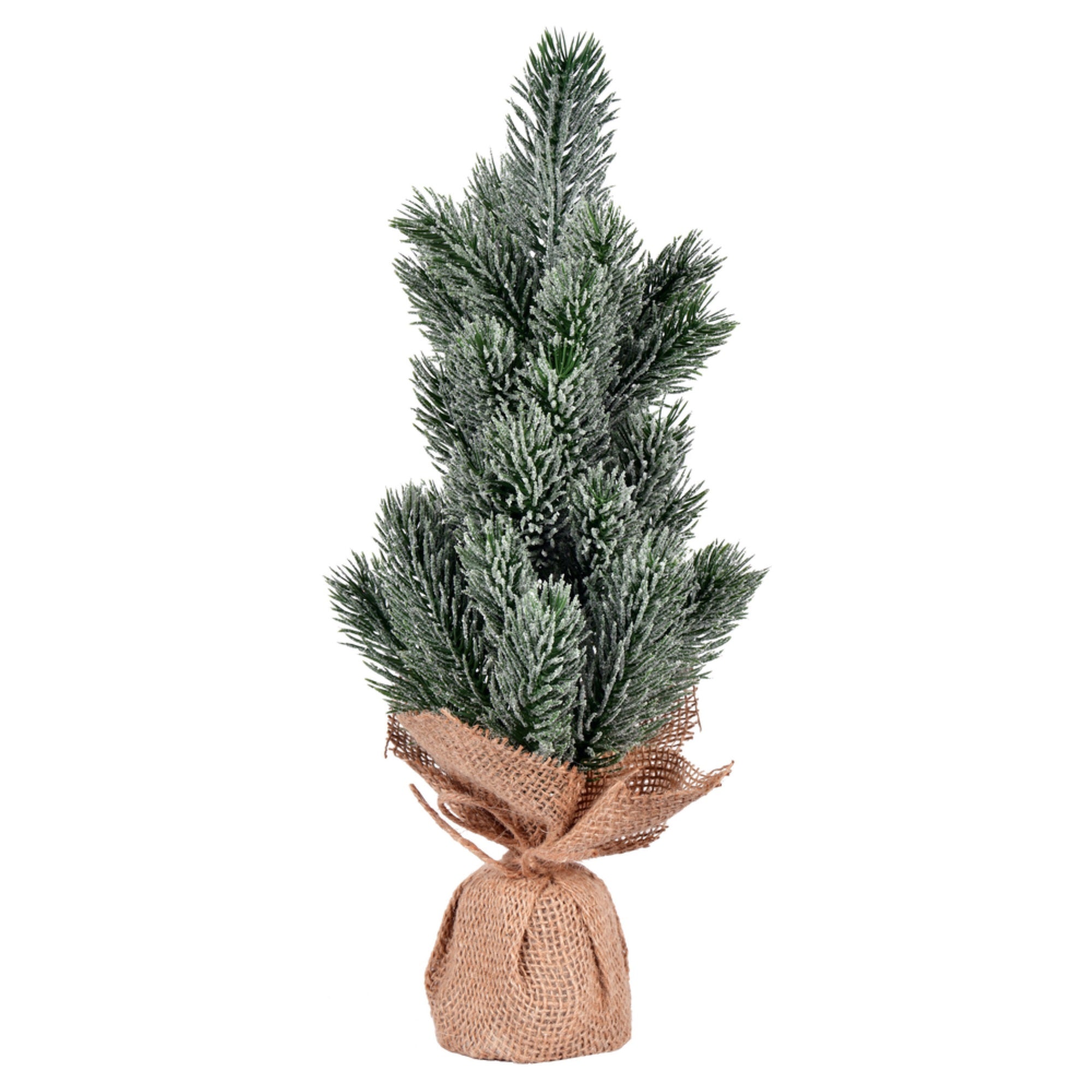 15” Frost Spruce Sapling Tree Burlap 2Pk