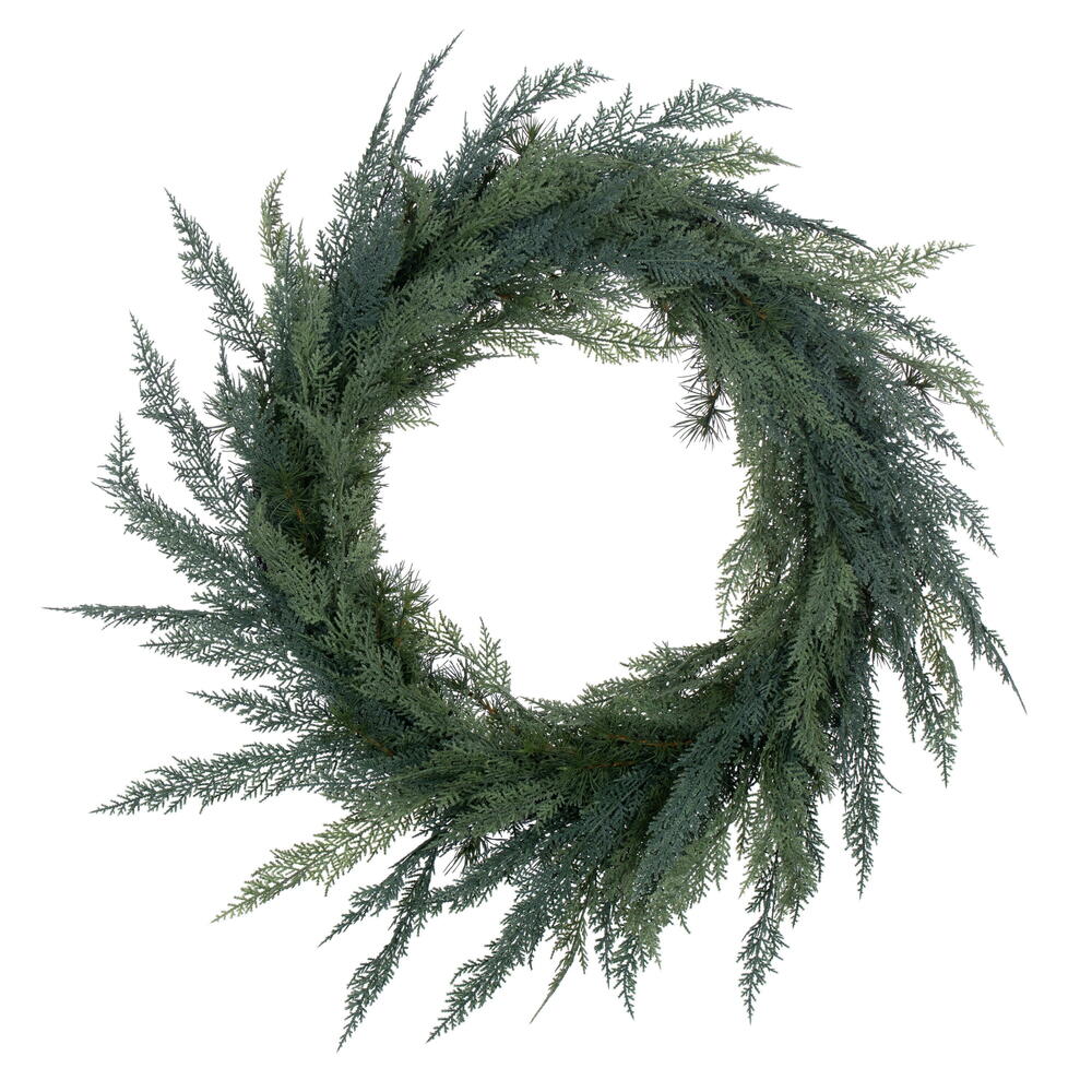 28” Mixed Long Cedar Pine Wreath