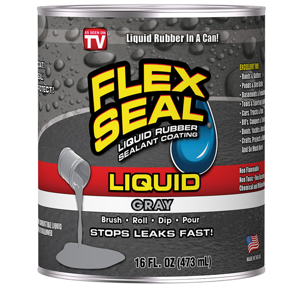 Flex Seal Liquid Gray 16Oz. Can