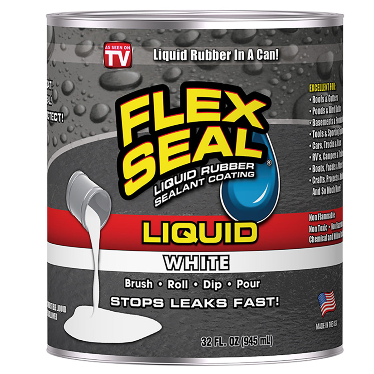 White Liquid Rubber Sealant 32Oz