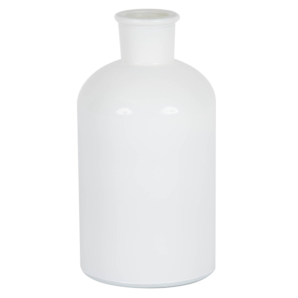 Vickerman 8” White Painted Glass Bottle Set/2 - LG181011