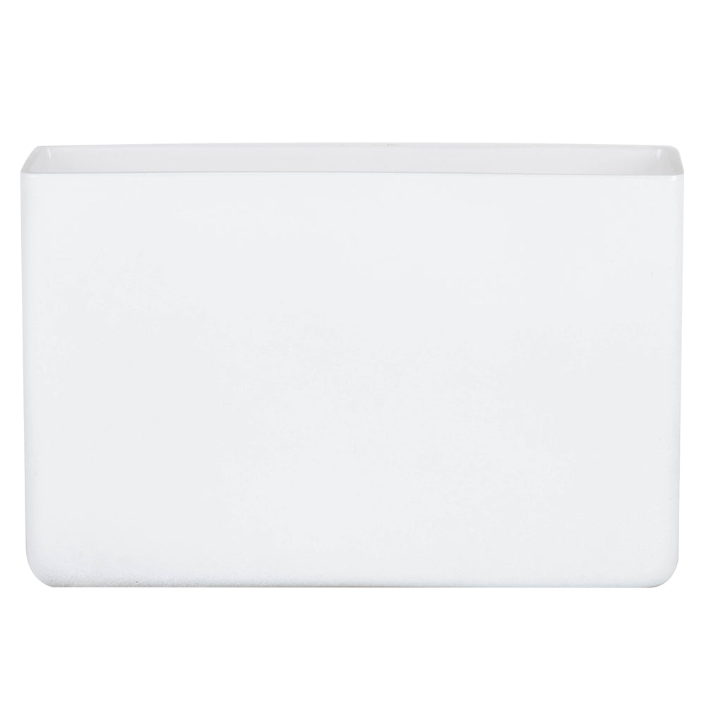 Vickerman 7” White Rectangle Glass Container - LG182311