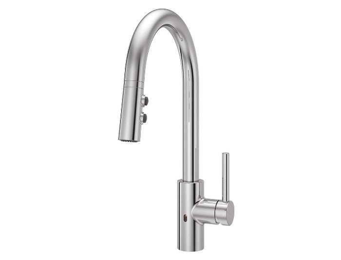 Pfister Stellen With React Single Handle Pull-Down Faucet Polished Chrome