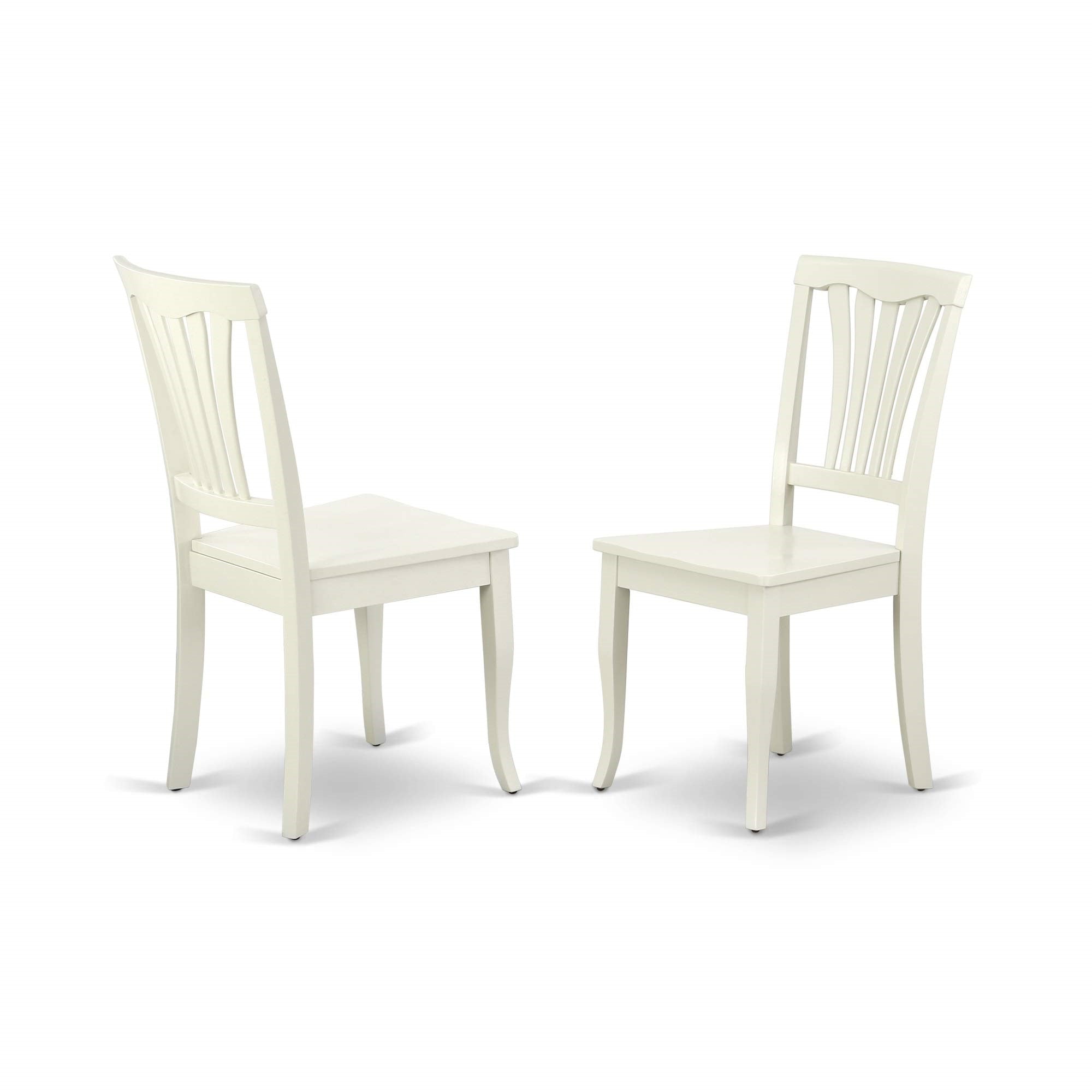 Ergode Lgav5-Lwh-W 5-Piece Dining Table Set, Rectangular Table With Butterfly Leaf, 4 Chairs, Linen White Color, Hardwood Construction, Comfortable Seating, Stylish And Budget-Friendly, 42X84 Inch