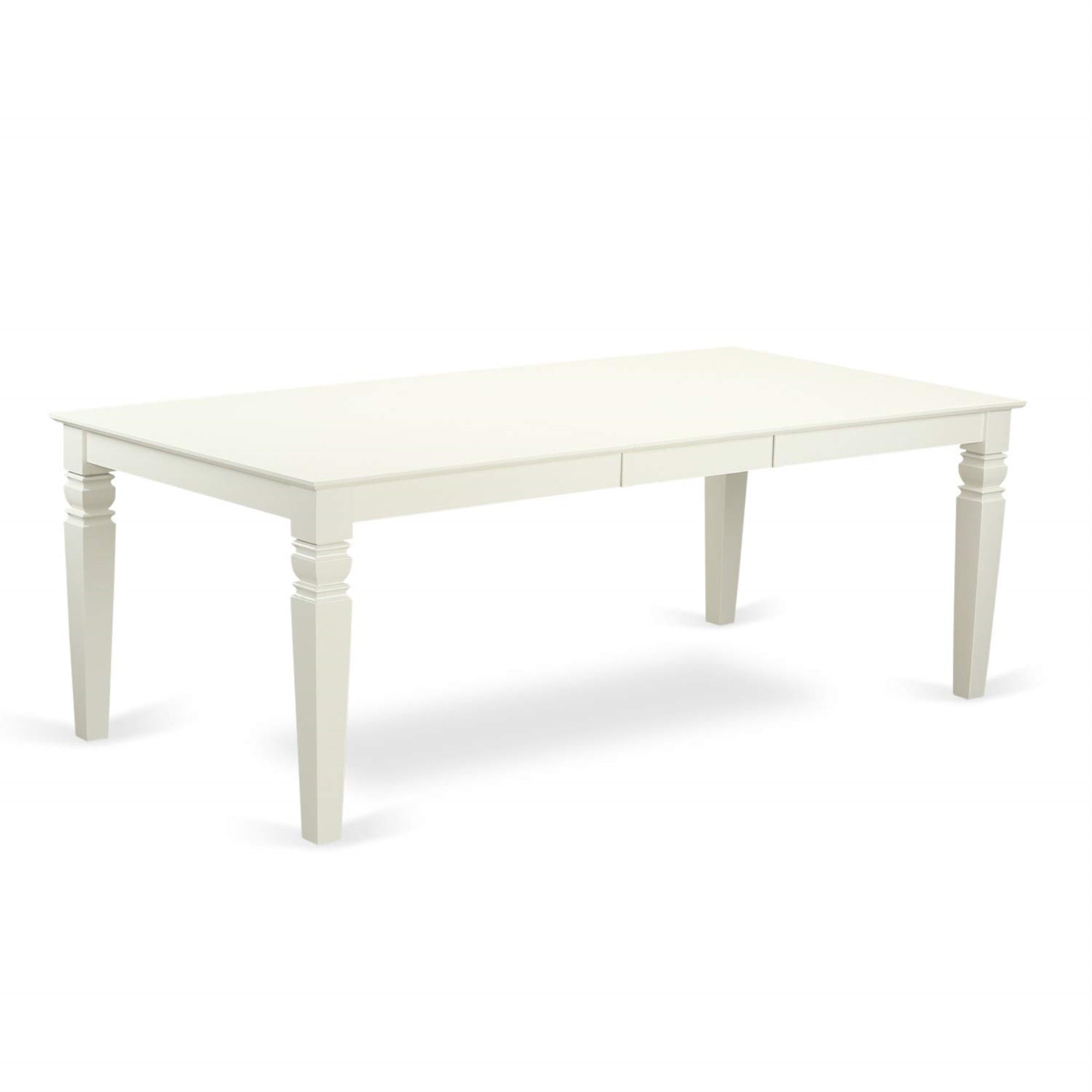 Ergode Lgda5-Lwh-W Dining Room Set, Missionary Design, Linen White Color, Table: 66/84X42X30, Chairs: 21X18X38, 300 Lbs Capacity, Includes 4 Chairs, Hardware & Manual Included