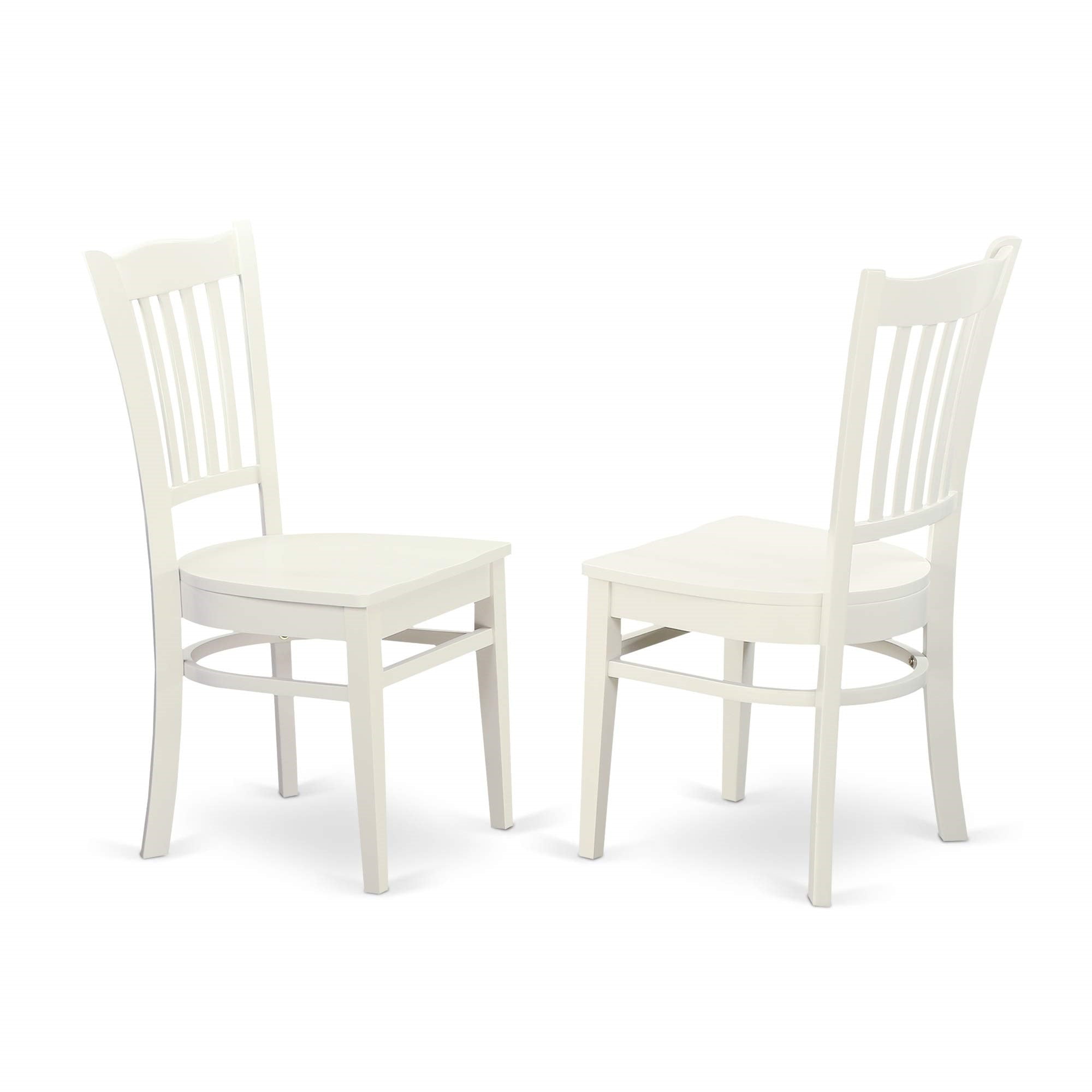 Ergode Lggr5-Lwh-W 5-Piece Kitchen Dining Set, Wooden Table & 4 Chairs, Asian Hardwood, Easy Assembly & Cleaning, 84X42 Inch, Linen White