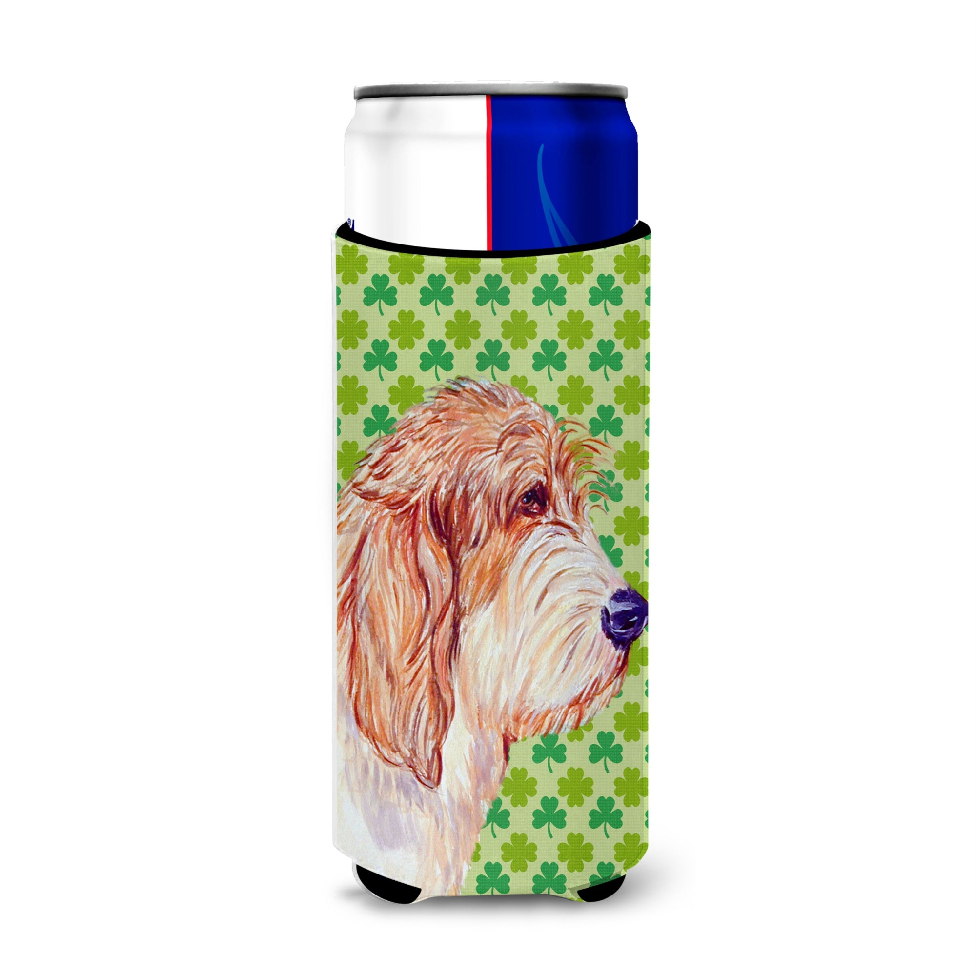 Petit Basset Griffon Vendeen St. Patrick'S Day Shamrock Ultra Beverage Insulators For Slim Cans Lh9217Muk