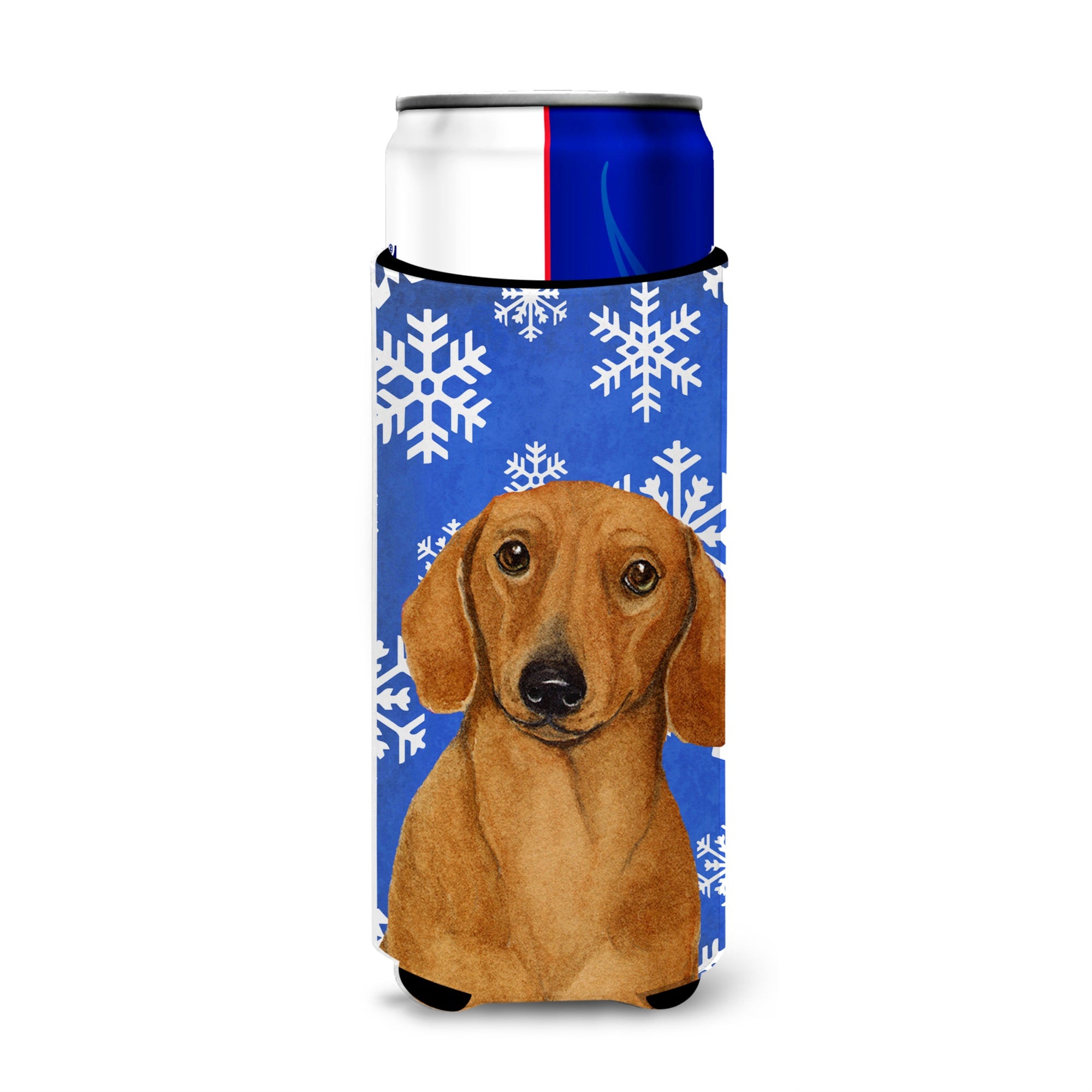 Dachshund Winter Snowflakes Holiday Ultra Beverage Insulators For Slim Cans Lh9267Muk